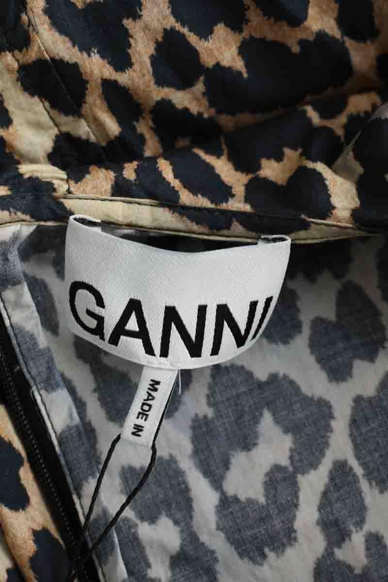 Cotton dress GANNI - Seconde Main Beige