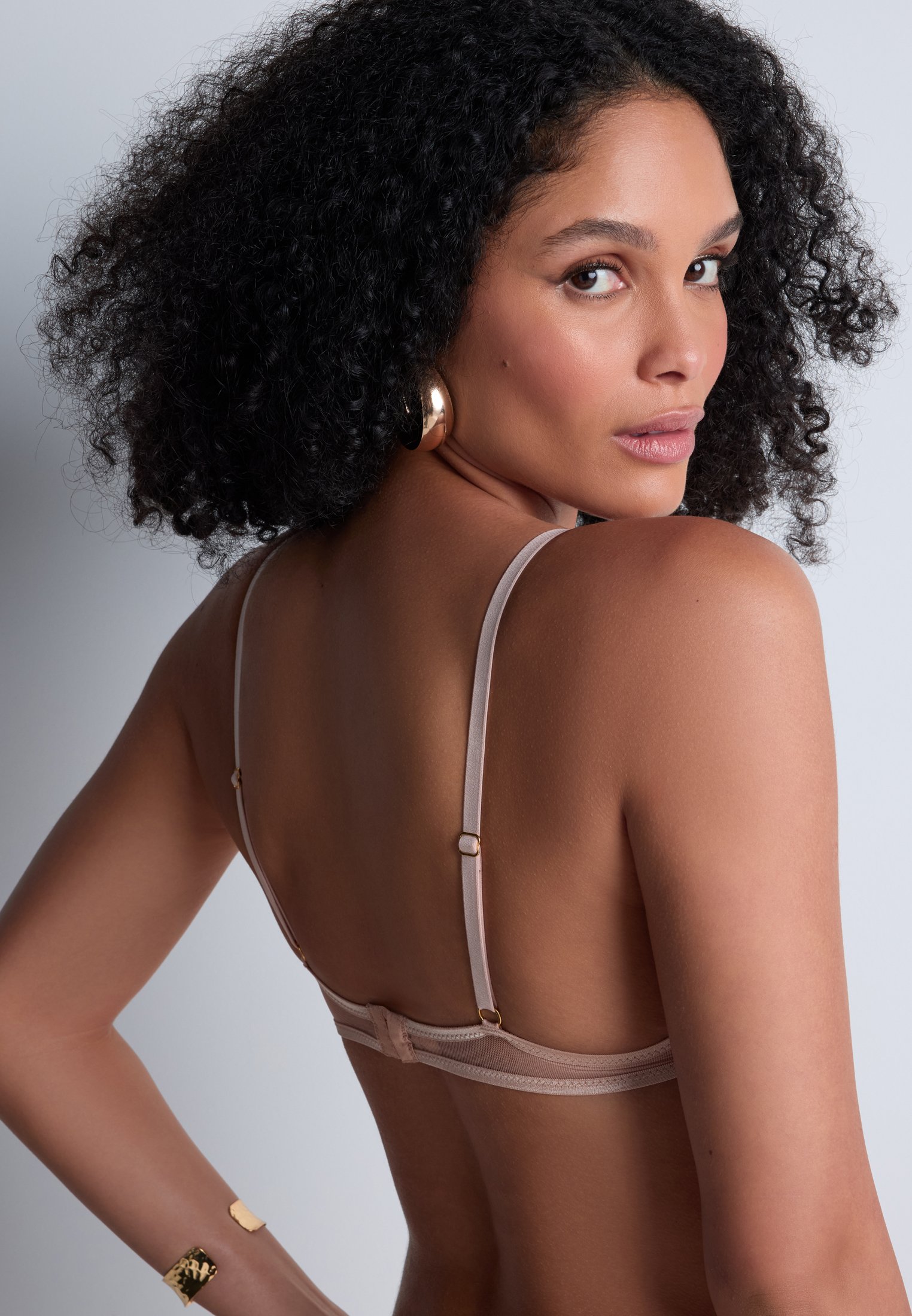 A Fleur De Toi scarf-style plunge bra AUBADE Beige