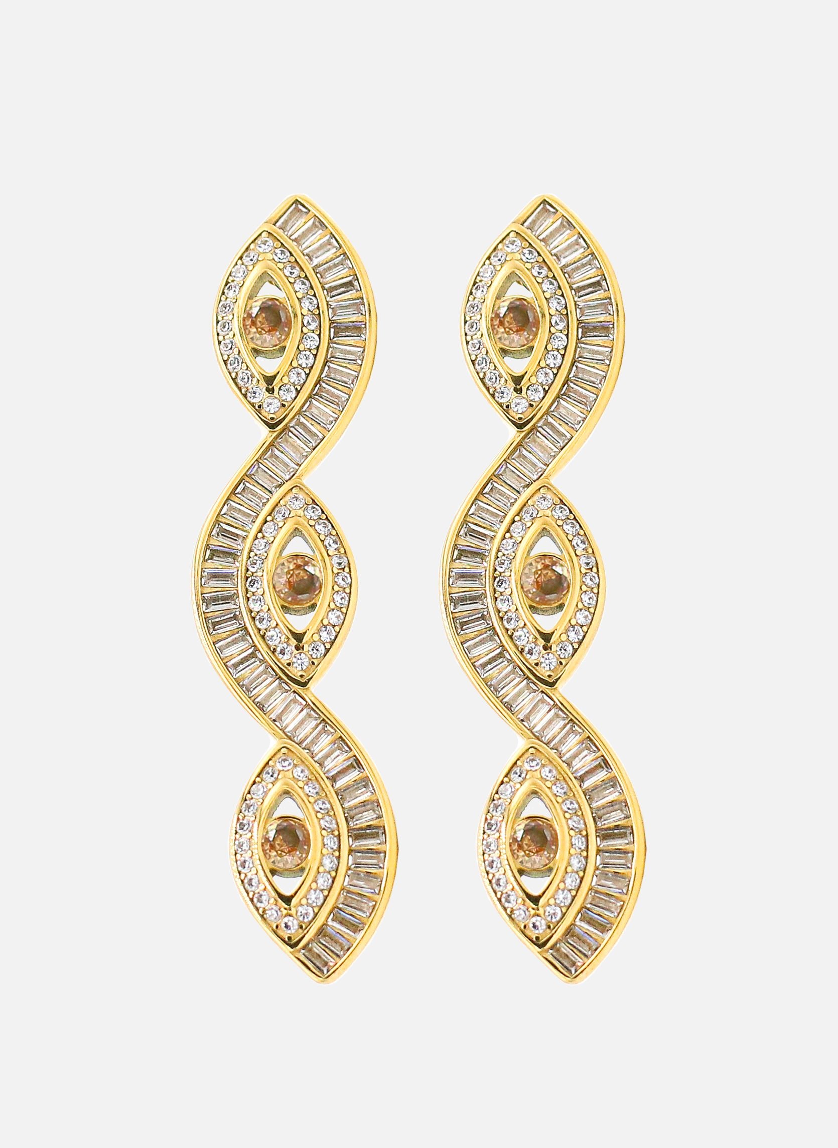 Hanging earrings AEC Paris Yellow