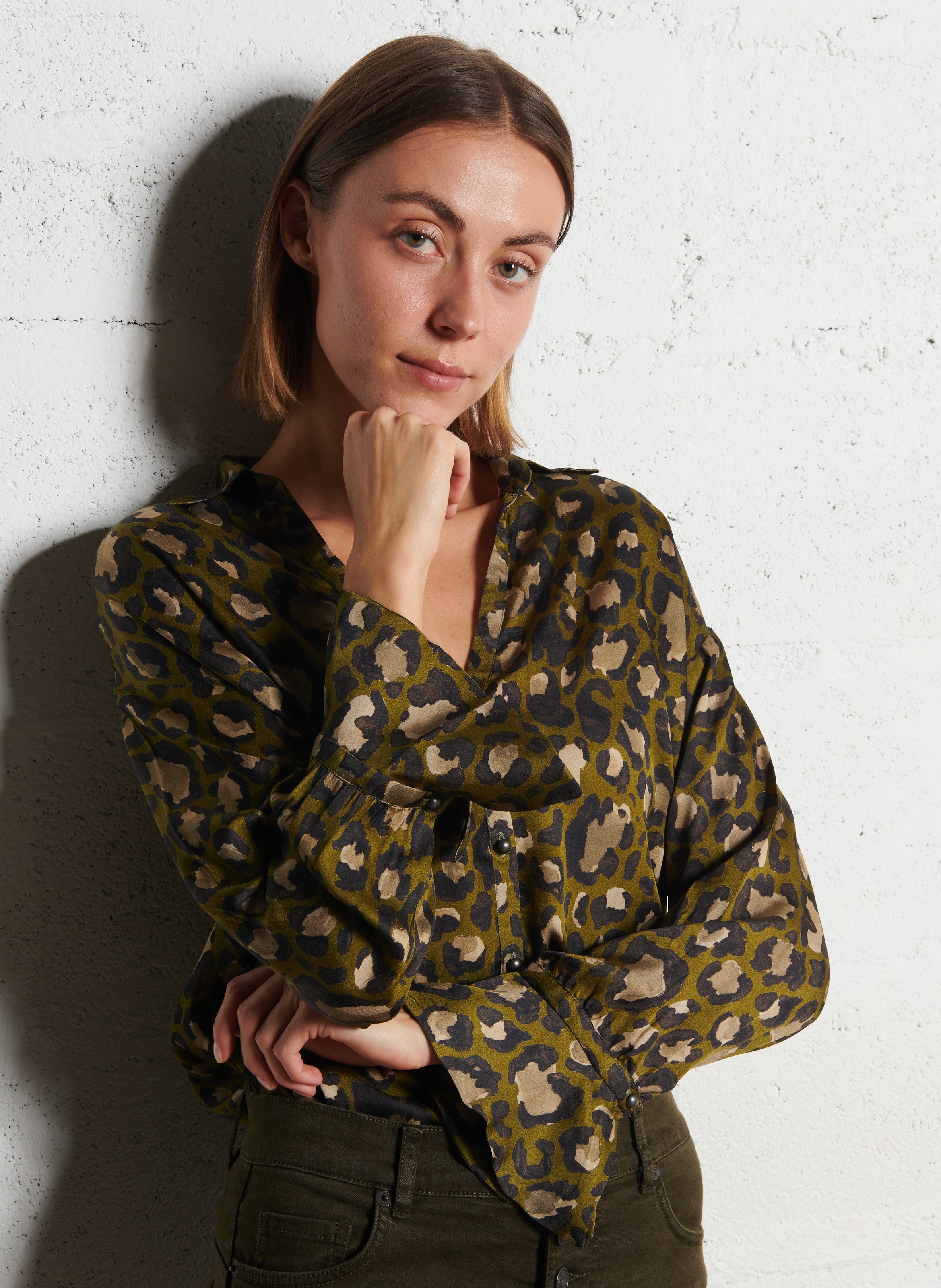 Chemise col classique  IKKS Kaki