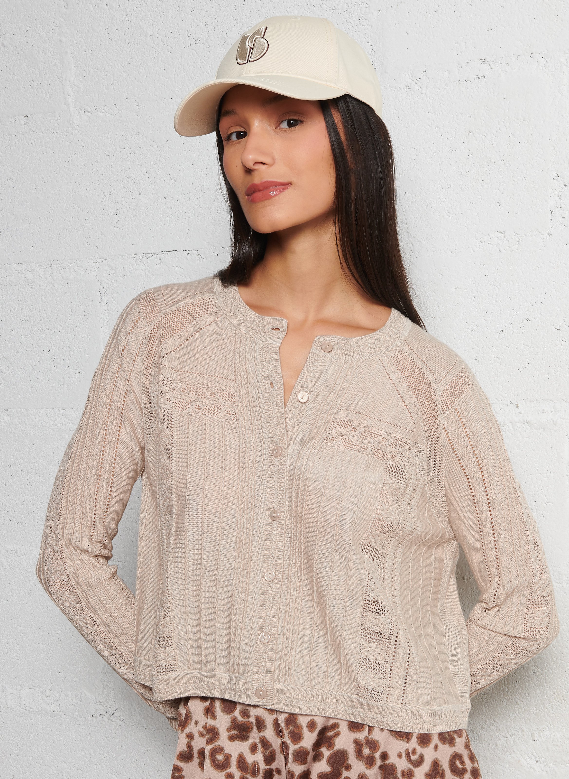 Gilet col rond en laine mélangée BA&SH