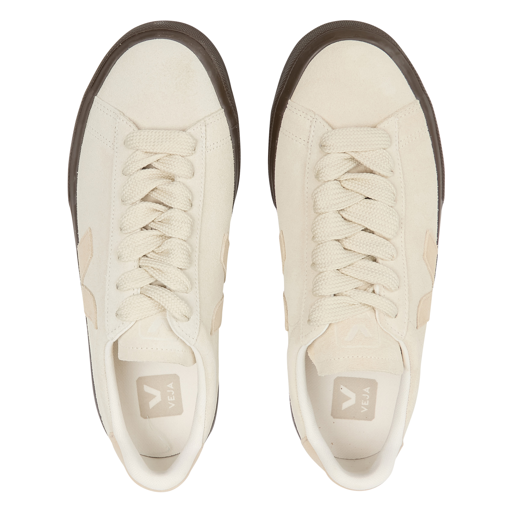 Baskets basses en cuir Beige