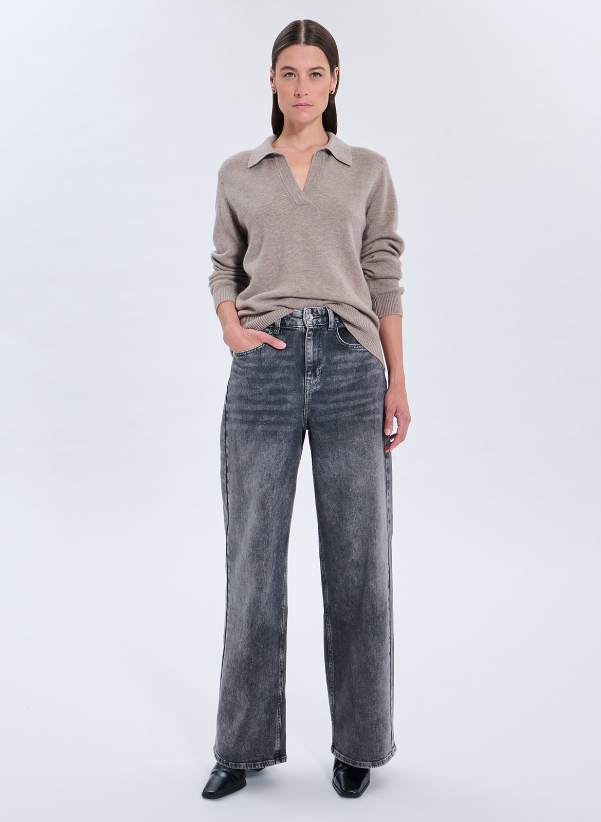 Pull oversize en laine ZAPA Beige