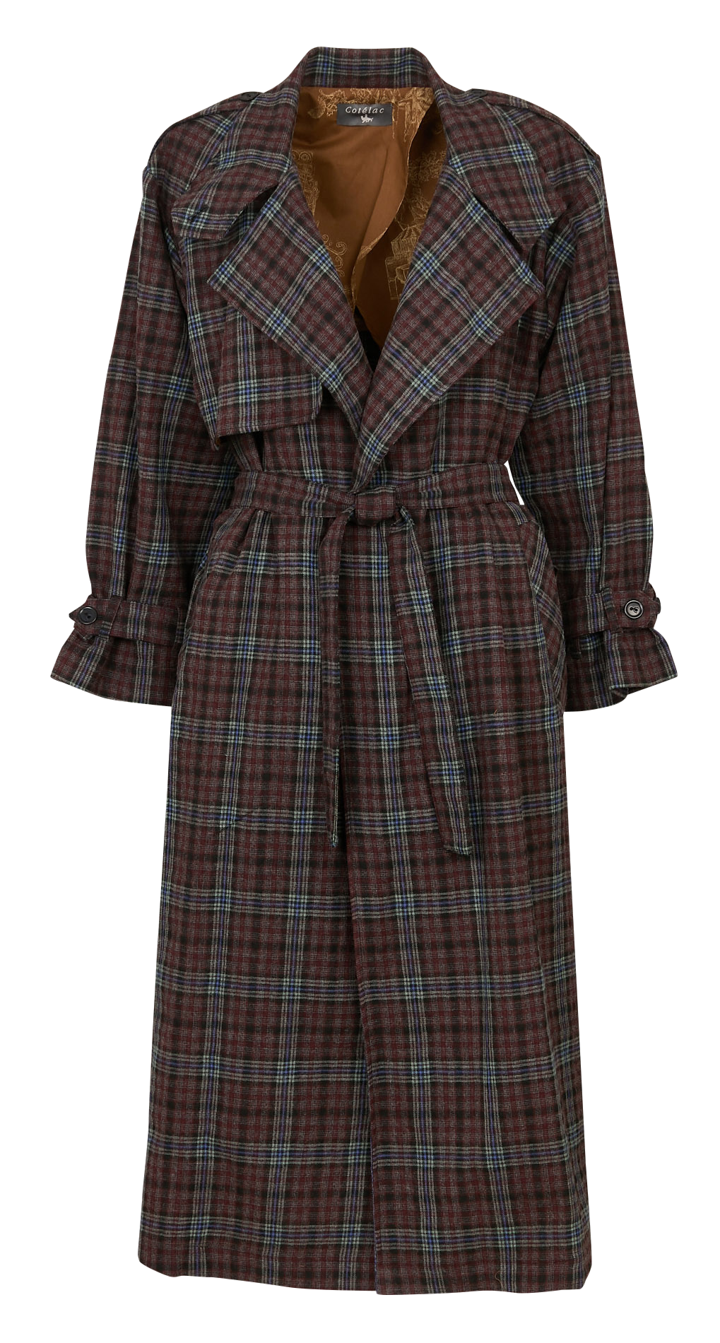 Manteau oversize col tailleur en coton mélangé COTELAC Rouge