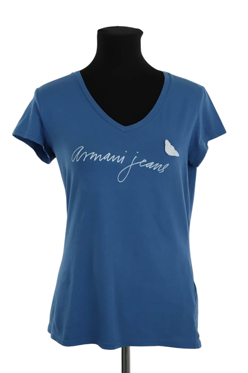 Cotton T-shirt ARMANI - SECONDE MAIN Blue