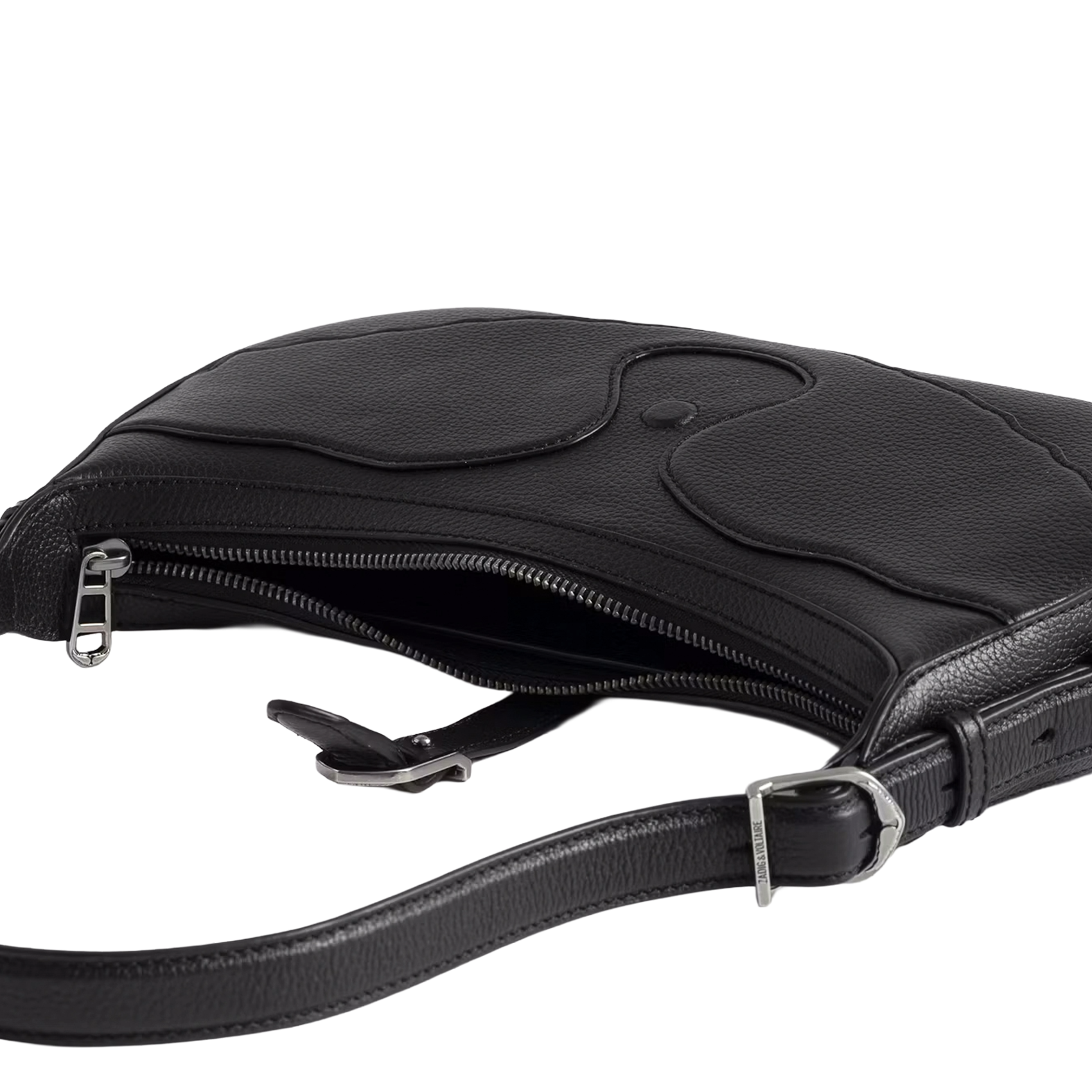 Grained leather baguette bag ZADIG&VOLTAIRE Black