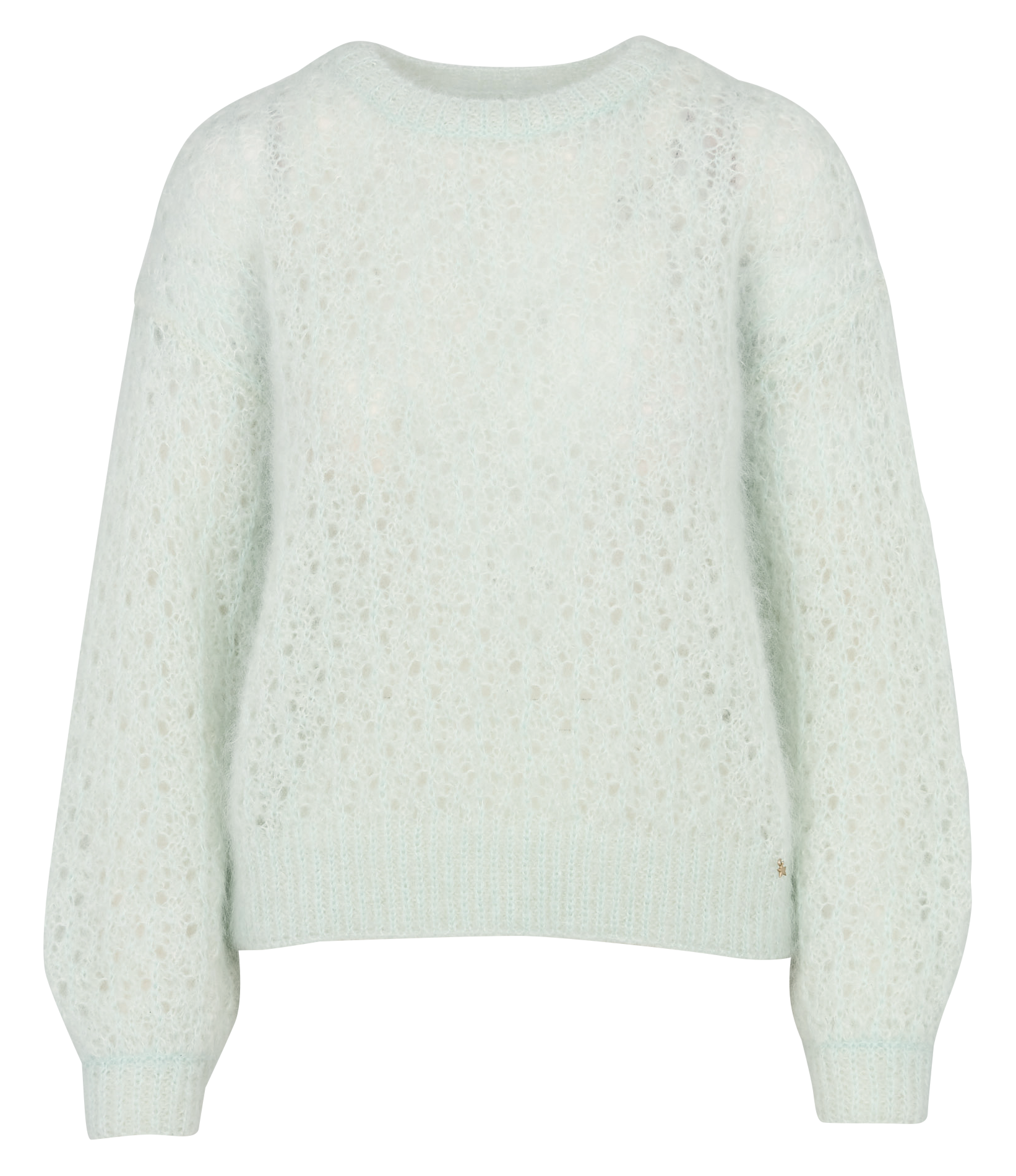 Caissa - Wollstrickpullover mit V-Ausschnitt und Details DES PETITS HAUTS Grun