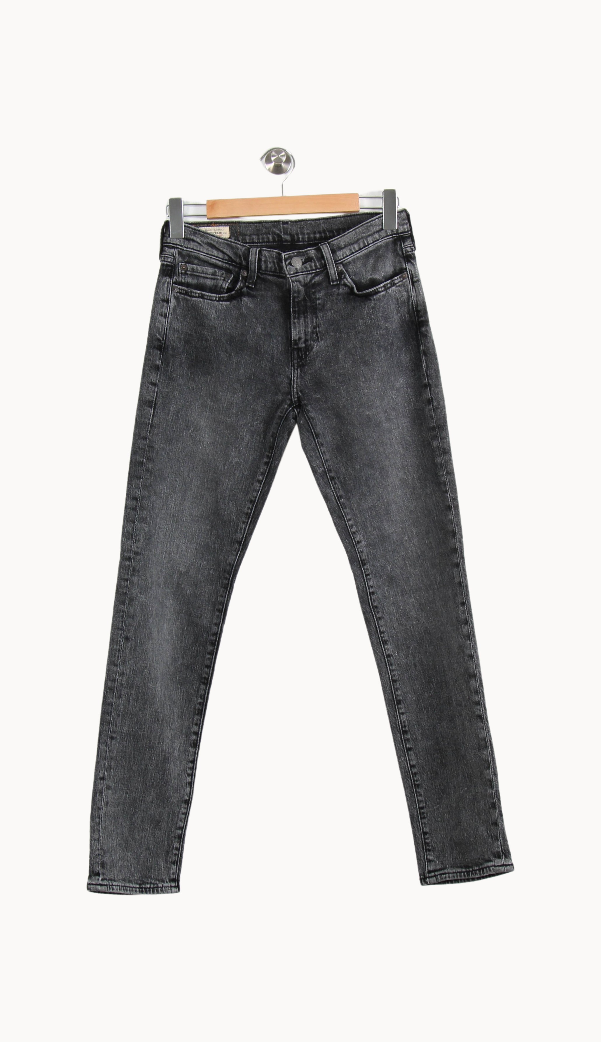 Cropped slim jeans with studs LEVI'S - Seconde main Grey