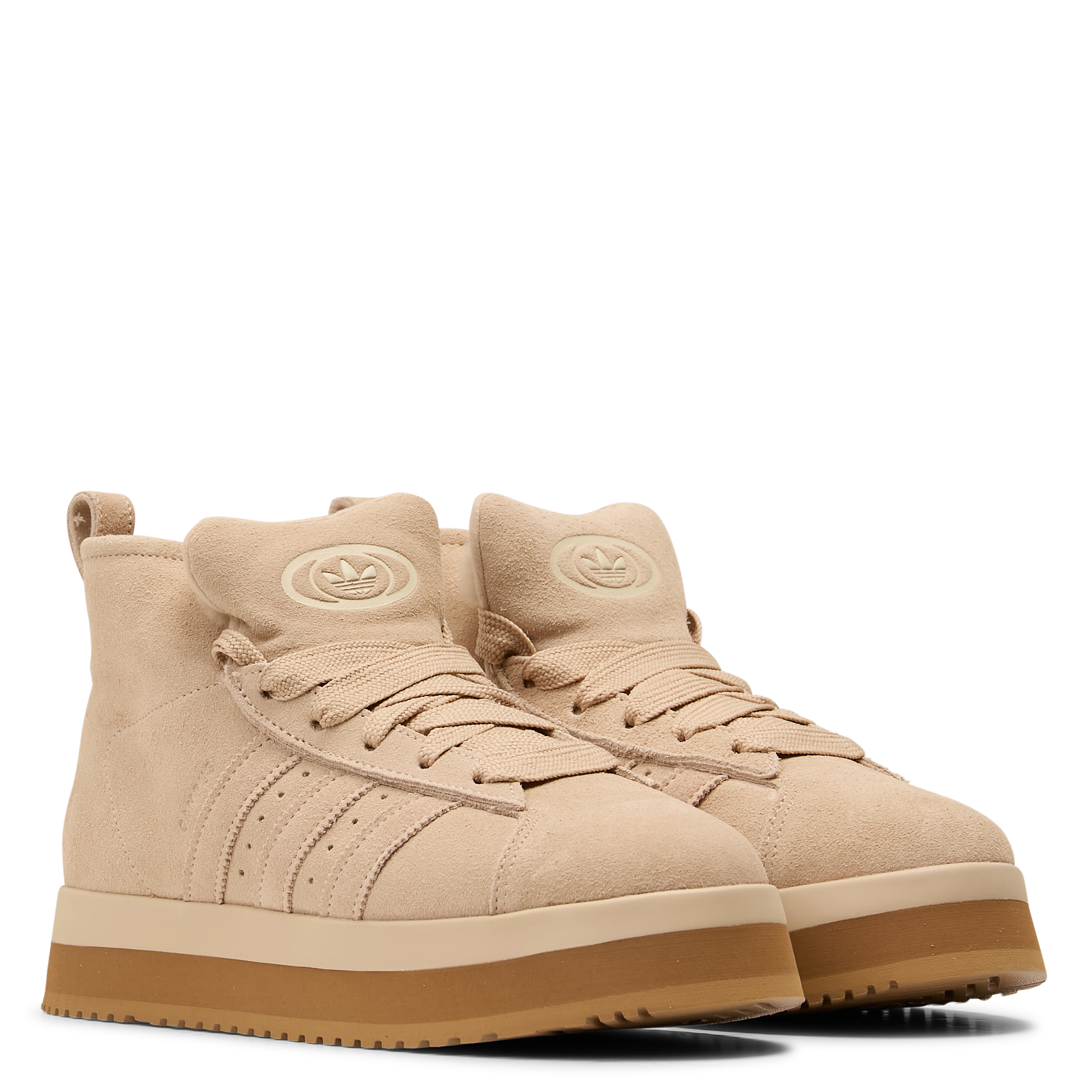 High-top leather flatform sneakers ADIDAS Beige