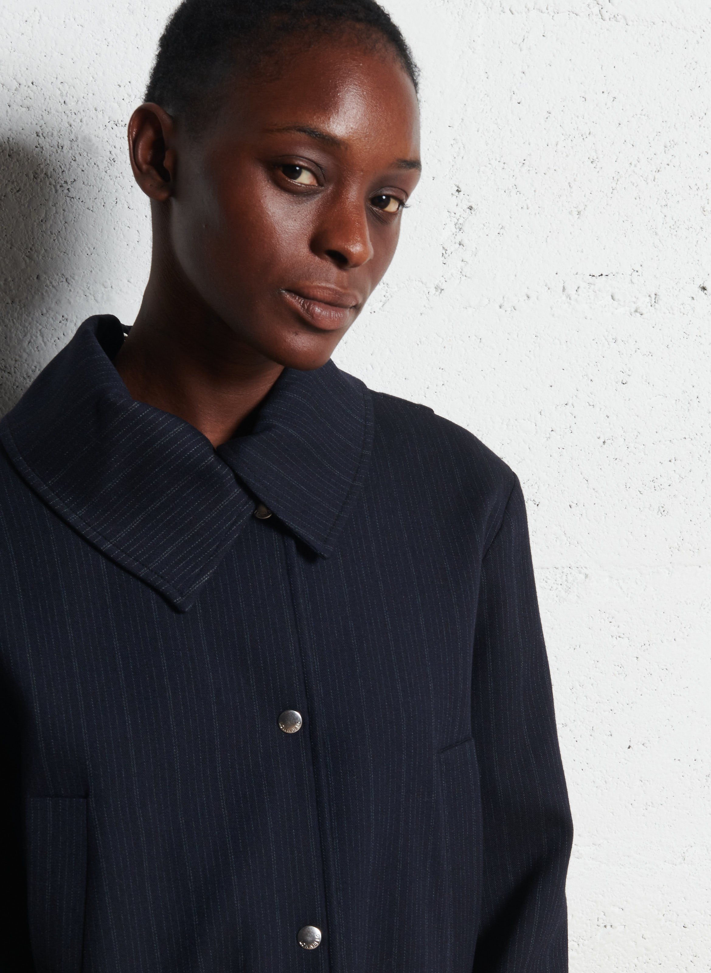 Veste col classique rayée  MARGAUX LONNBERG Bleu