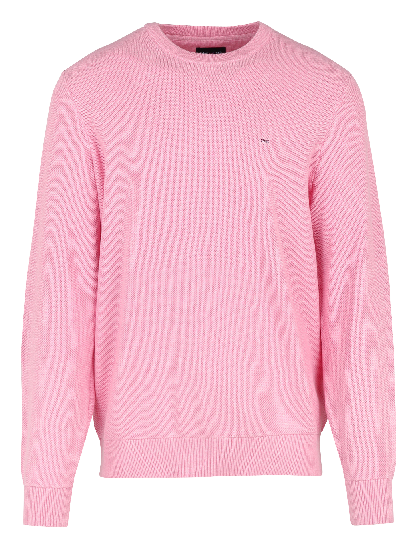 Pull col rond uni à broderie nœud EDEN PARK Rose