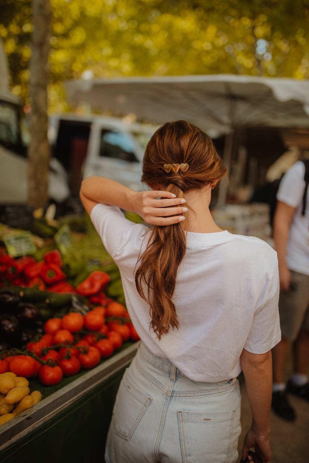Gold-plated heart hair clip MONSIEUR SIMONE Silver