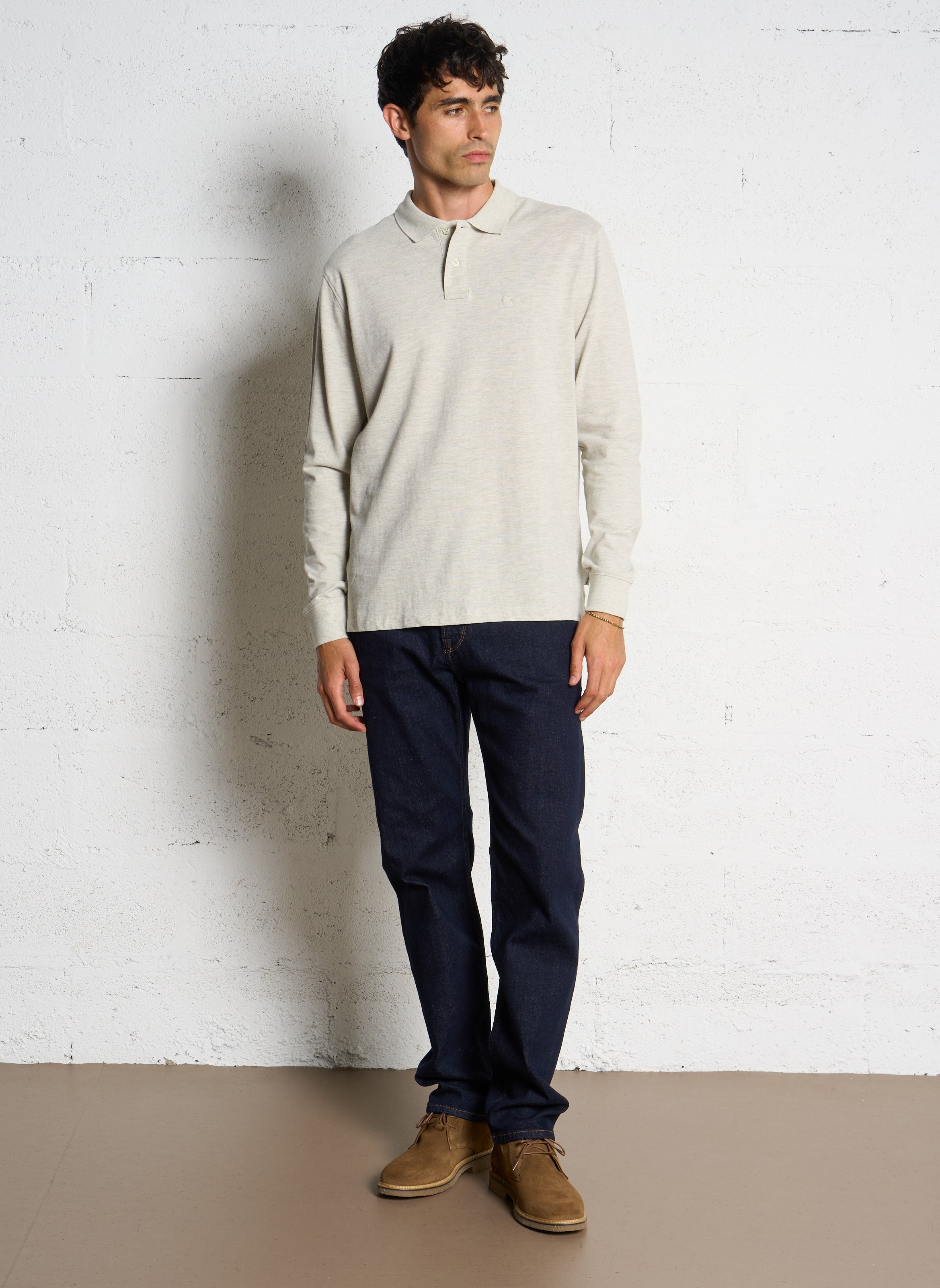 Raw straight leg jeans with stitching PEPE JEANS Blue