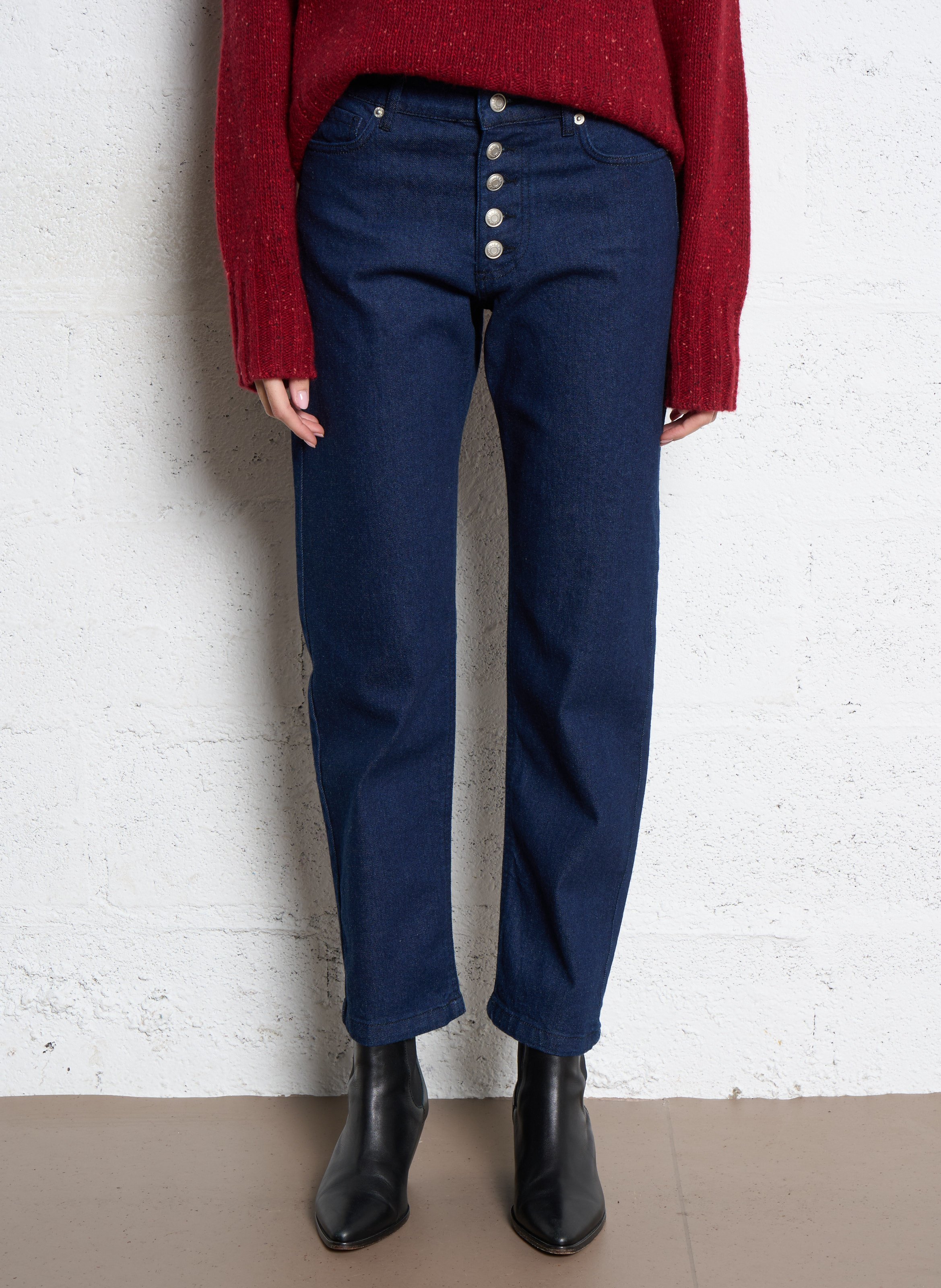 Gerade geschnittene Jeans aus Baumwoll-Mix IKKS Blau