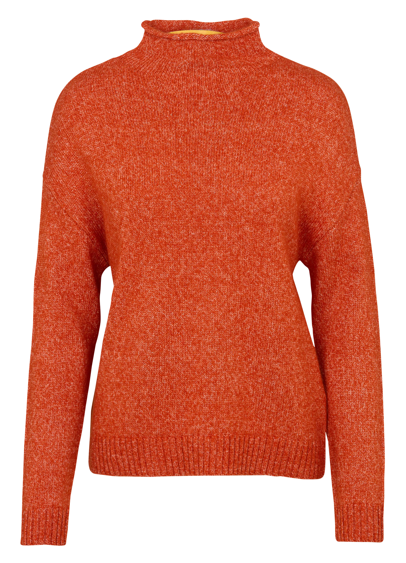 Pull oversize col montant en coton mélangé SUD EXPRESS Orange