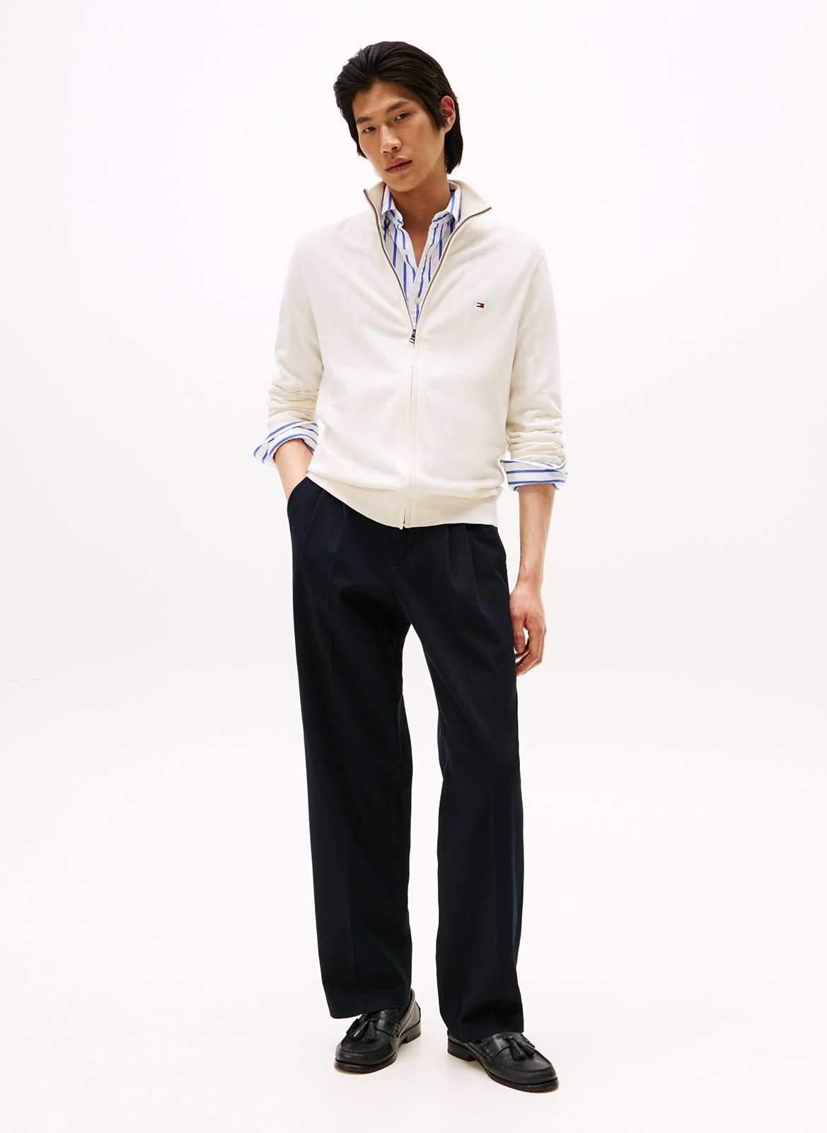 Sleeveless denim shirt with classic collar TOMMY HILFIGER Yellow