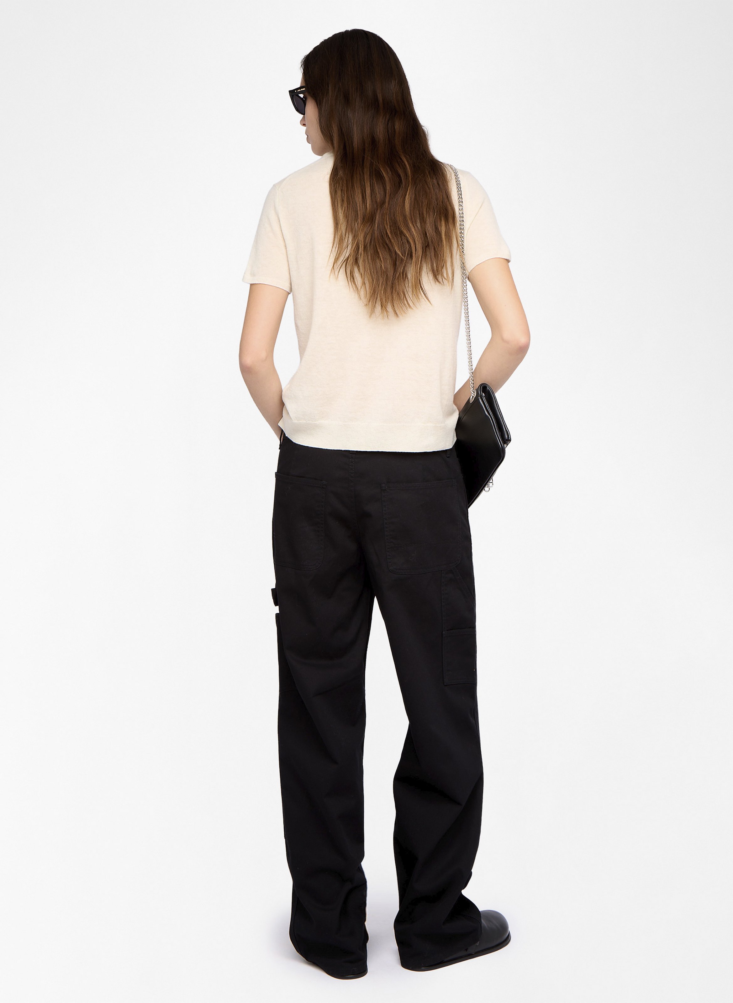 Straight round neck cashmere t-shirt ZADIG&VOLTAIRE White