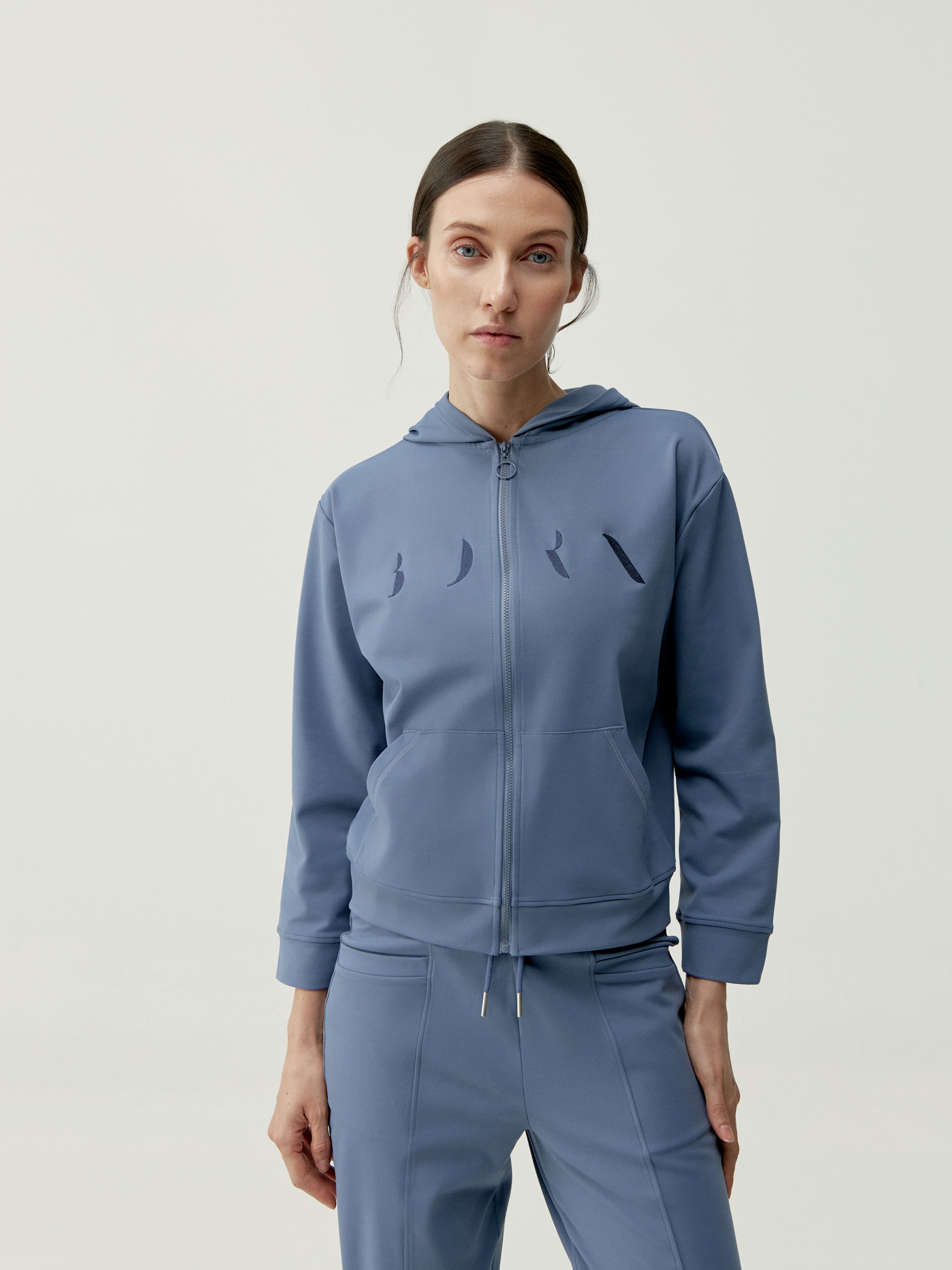 Zip-up performance athleisure sports jacket BORN LIVING YOGA Blue