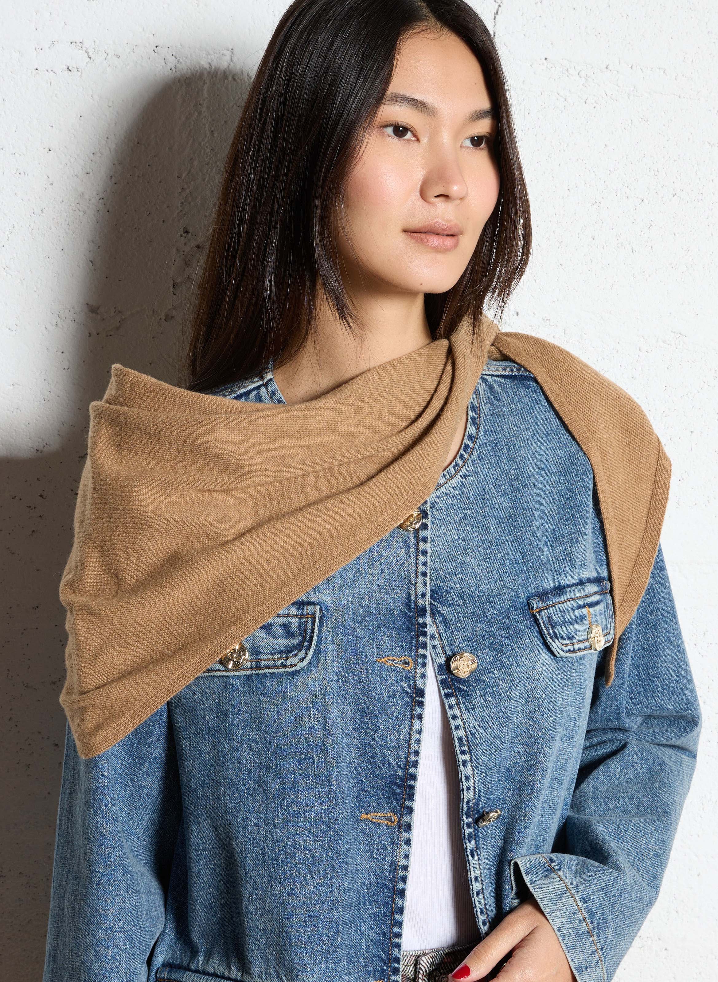 Bandana en laine mélangée THE NEW SOCIETY Marron