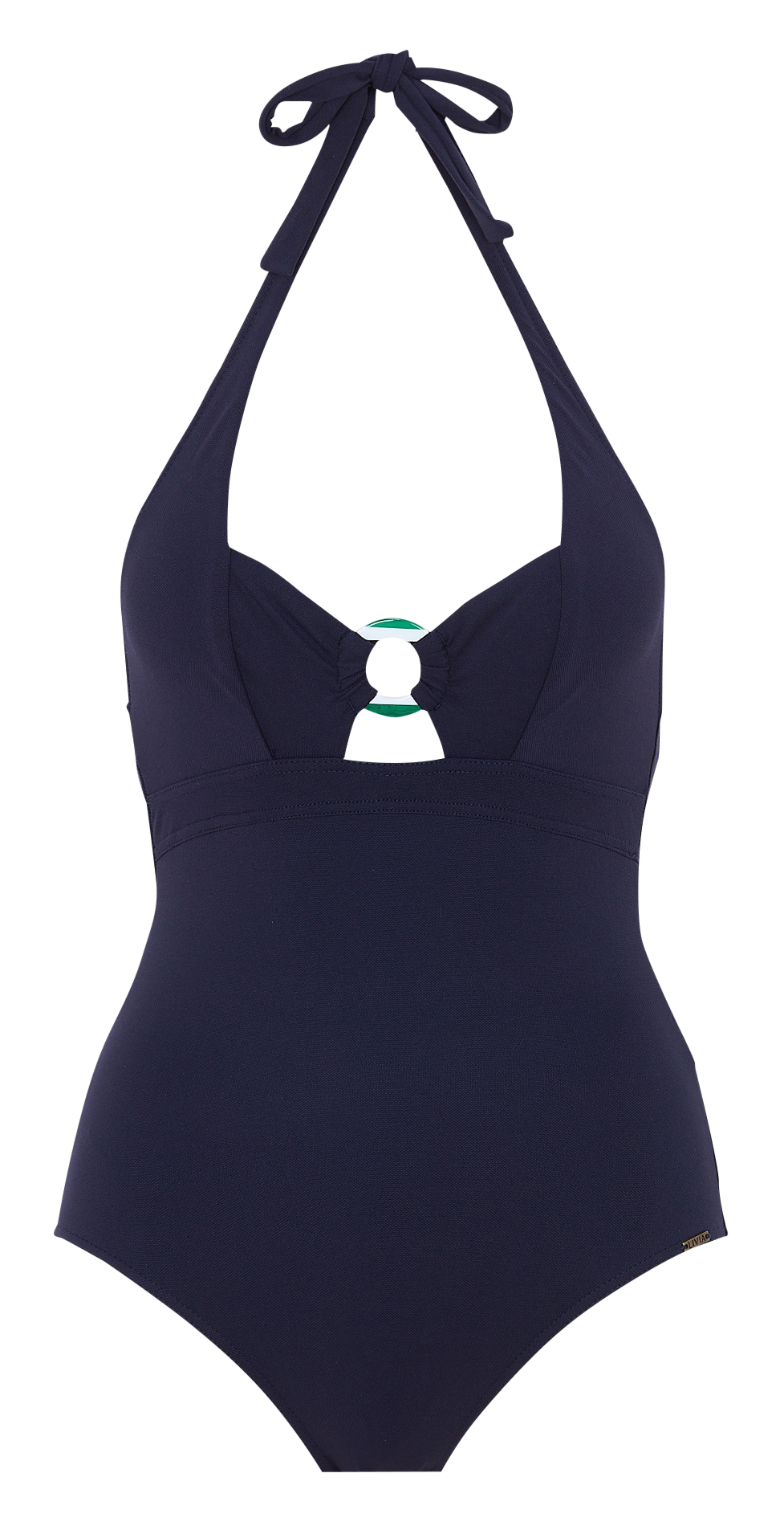 Maillot 1 pièce uni dos nu Bleu