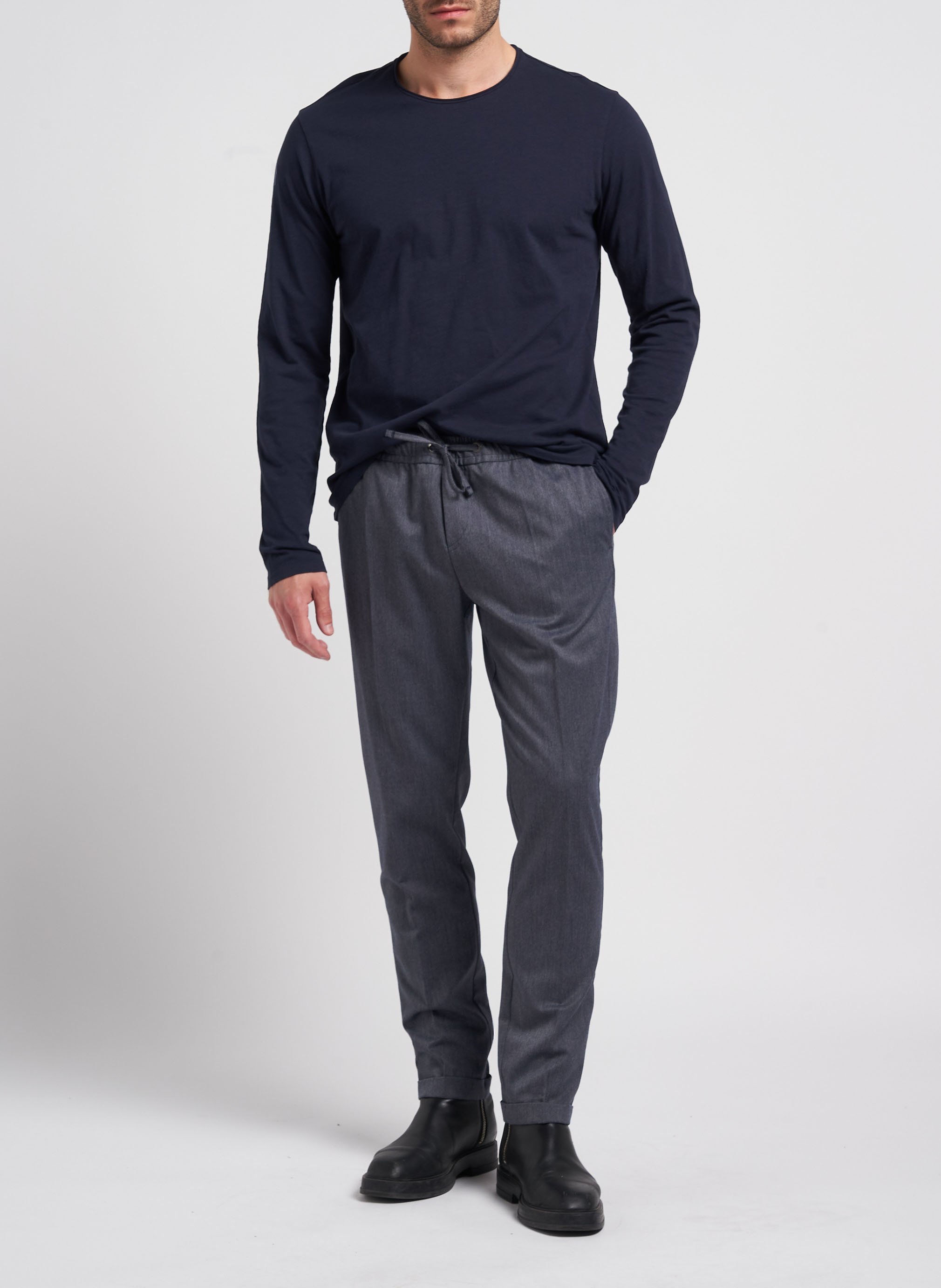 Rundhals-T-Shirt aus Baumwolle IKKS Blau