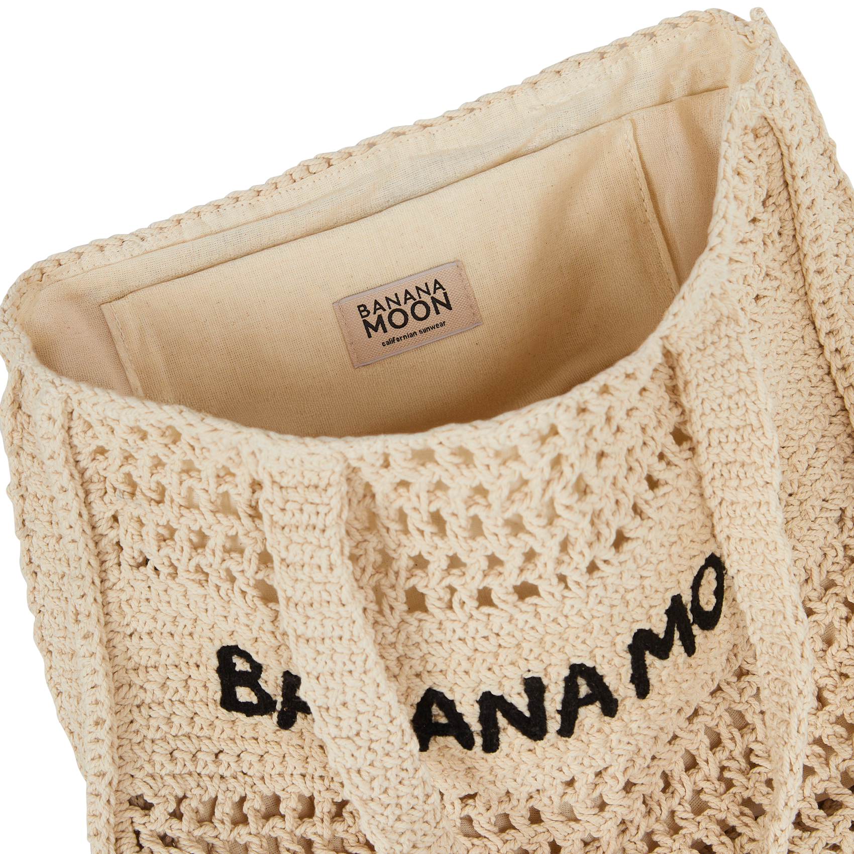 Sac tressé en coton BANANA MOON Beige