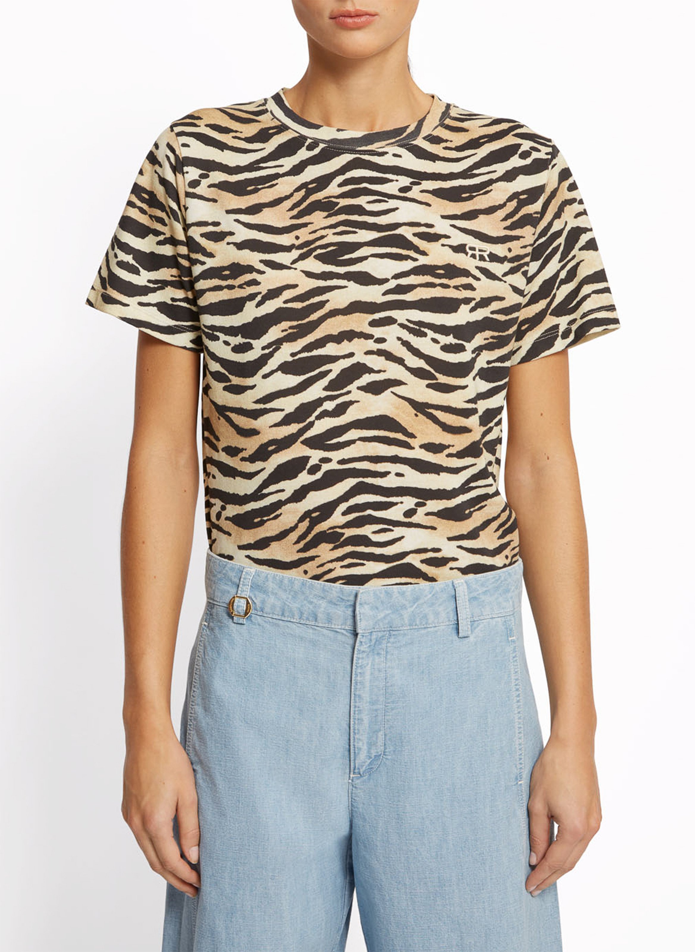 Tee-shirt col rond en coton ROSEANNA Vert