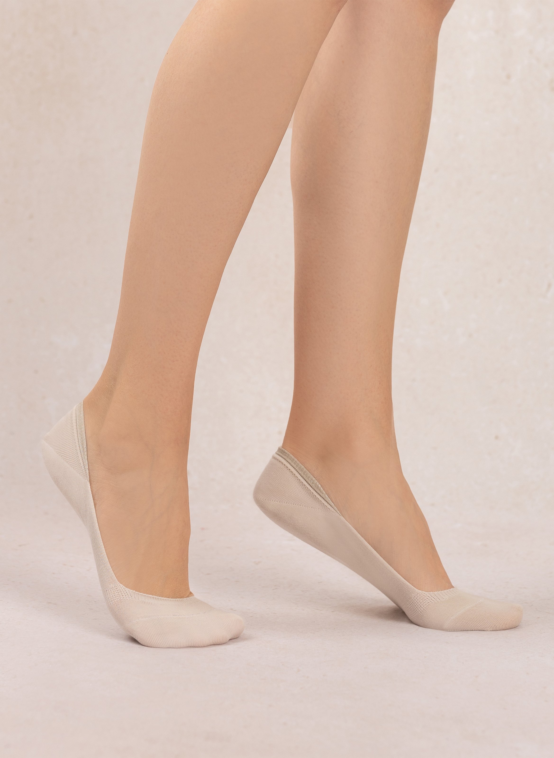 Pack mit 2 Paar unsichtbaren Socken aus Baumwollmischung BLEUFORET