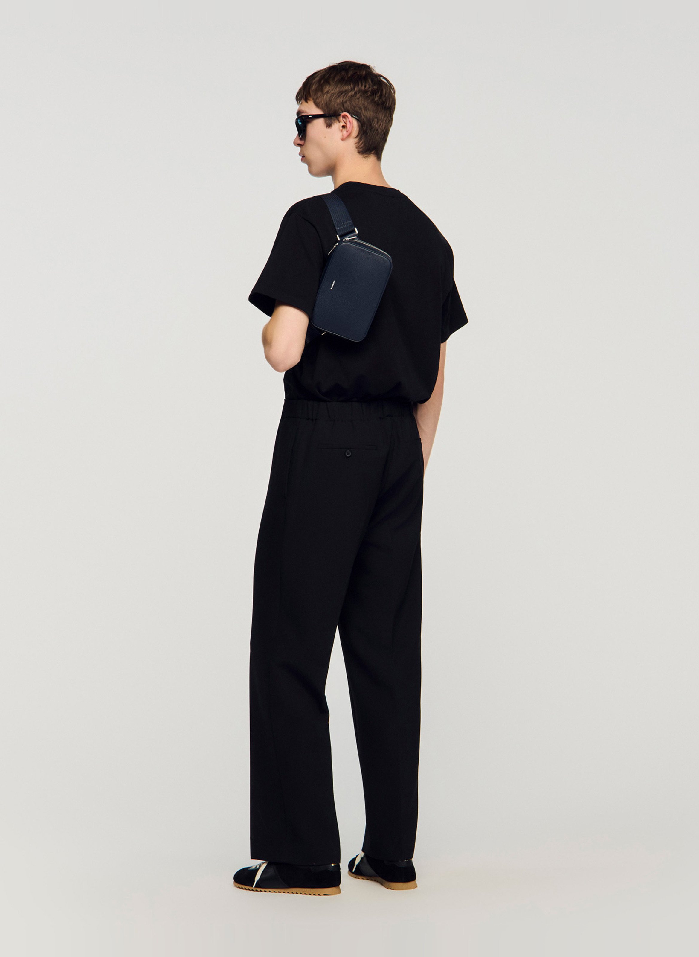 Leren heuptasje SANDRO Blauw