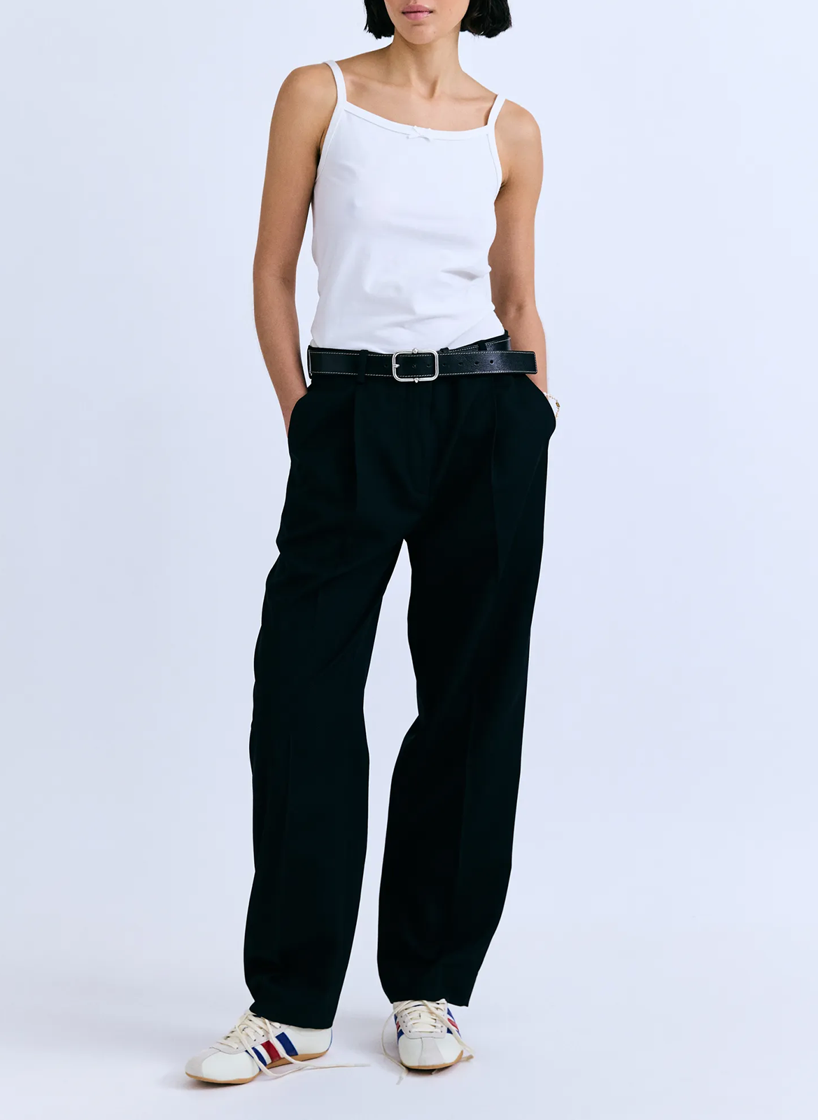 Débardeur uni en coton mélangé LOVE STORIES Blanc