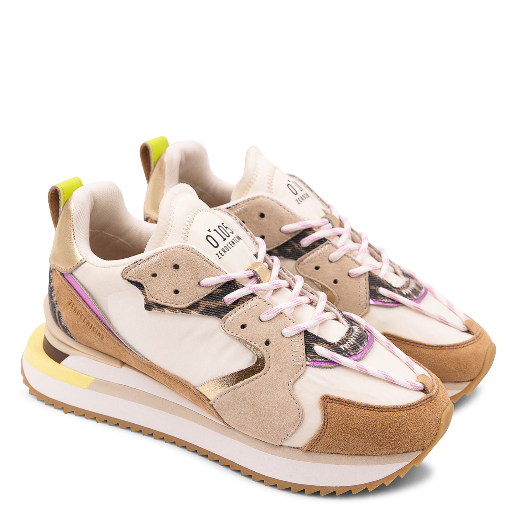 Baskets basses à motifs 0'105 Blanc