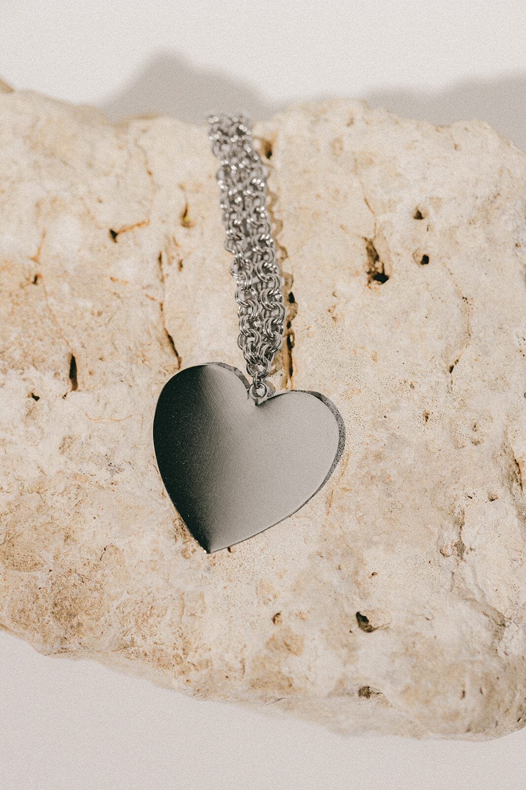 Silver-plated heart pendant MONSIEUR SIMONE Silver