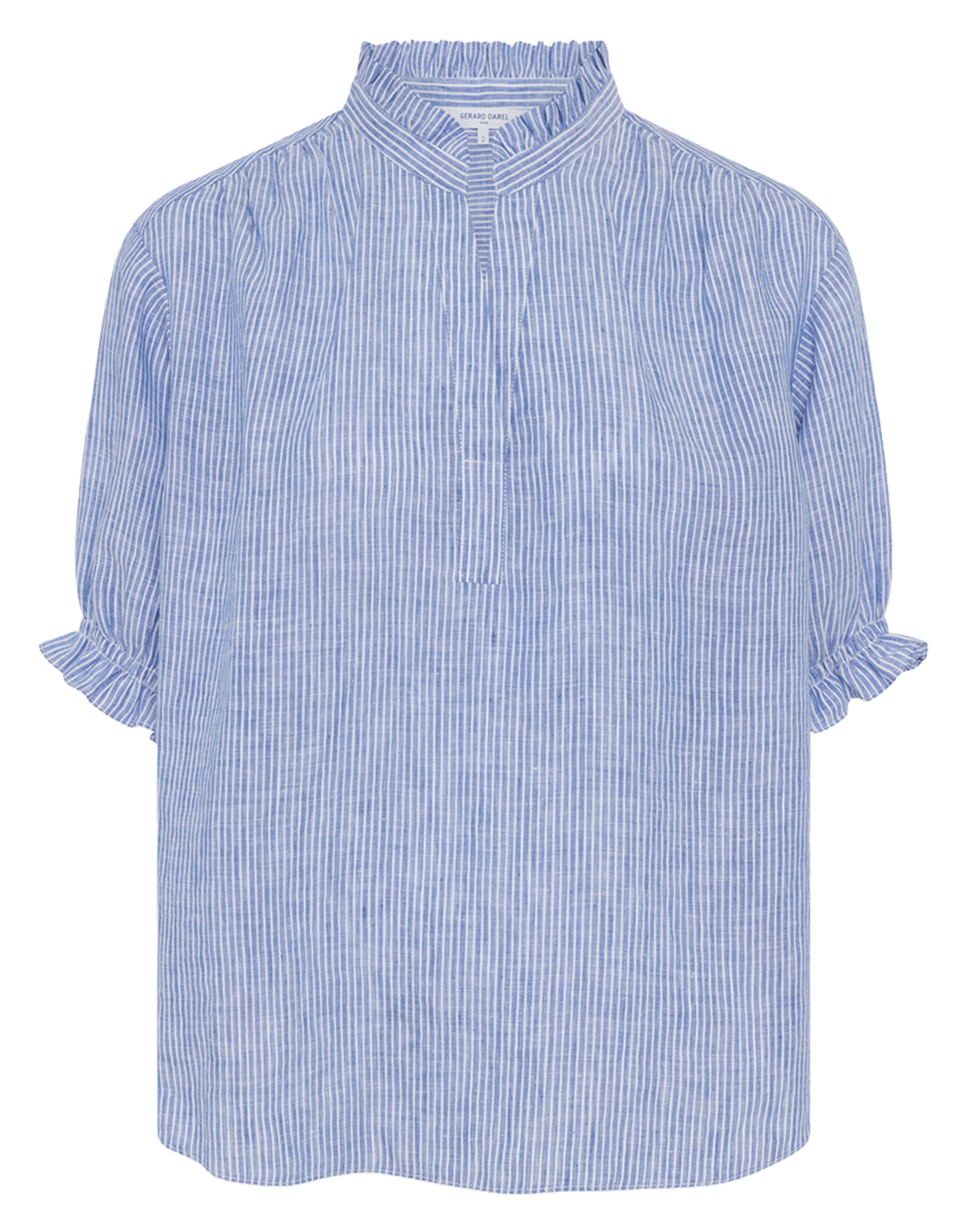 Striped linen turtleneck top GERARD DAREL Blue