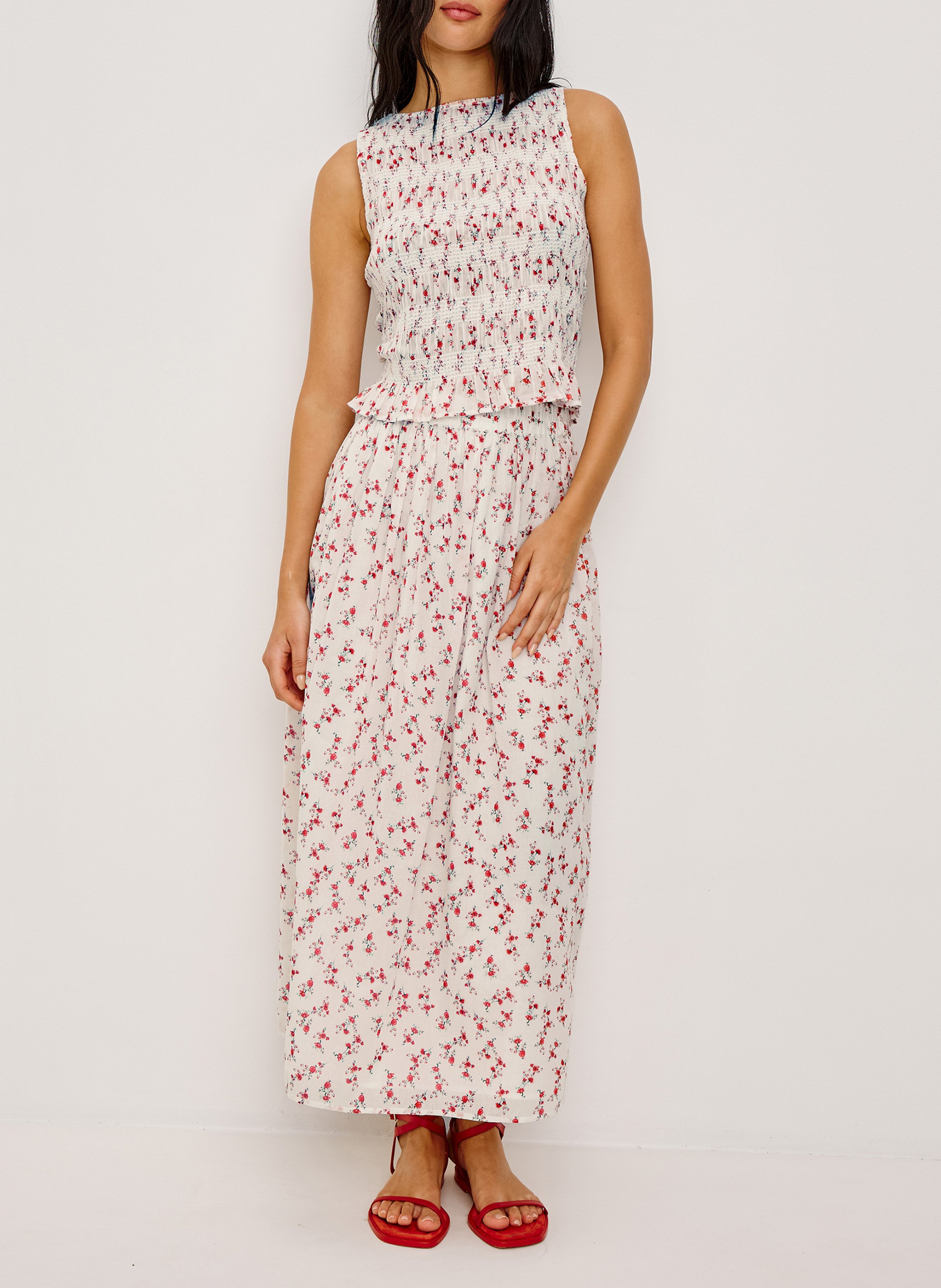 Elasticated Long Floral Skirt RAILS Multicolored