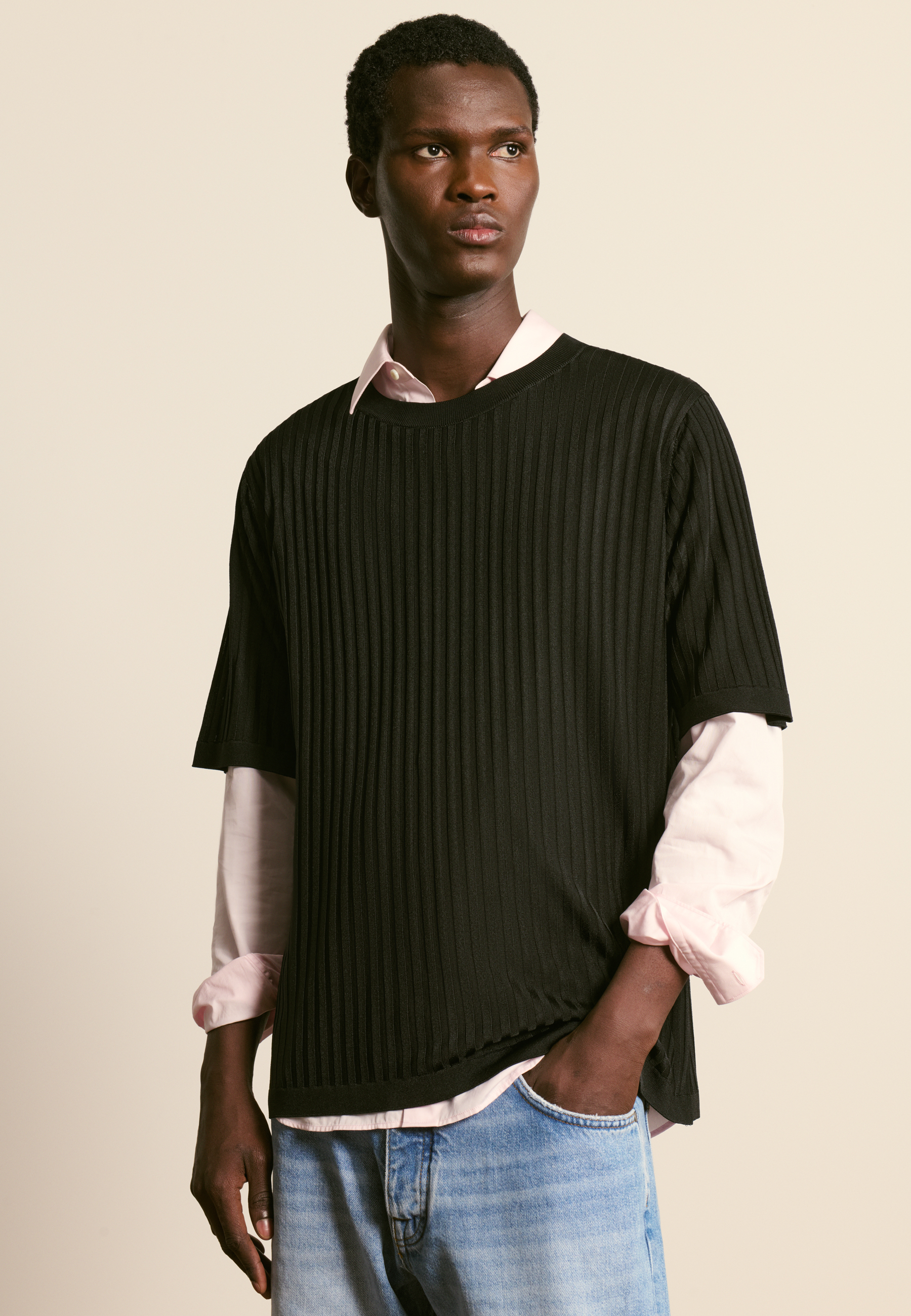 Light yarn T-shirt MAISON MONTAGUT Green