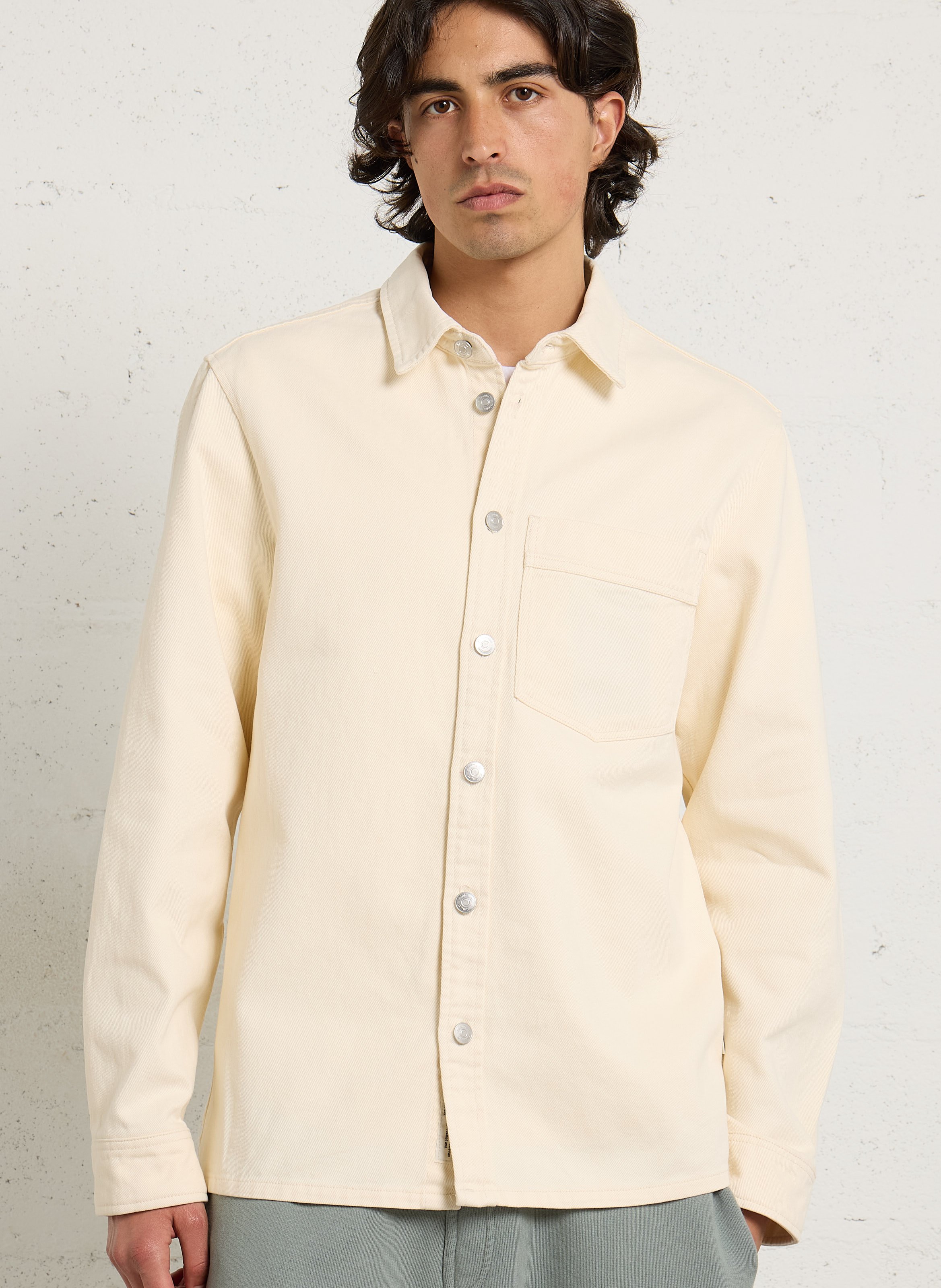 Surchemise col classique en coton MINIMUM Blanc