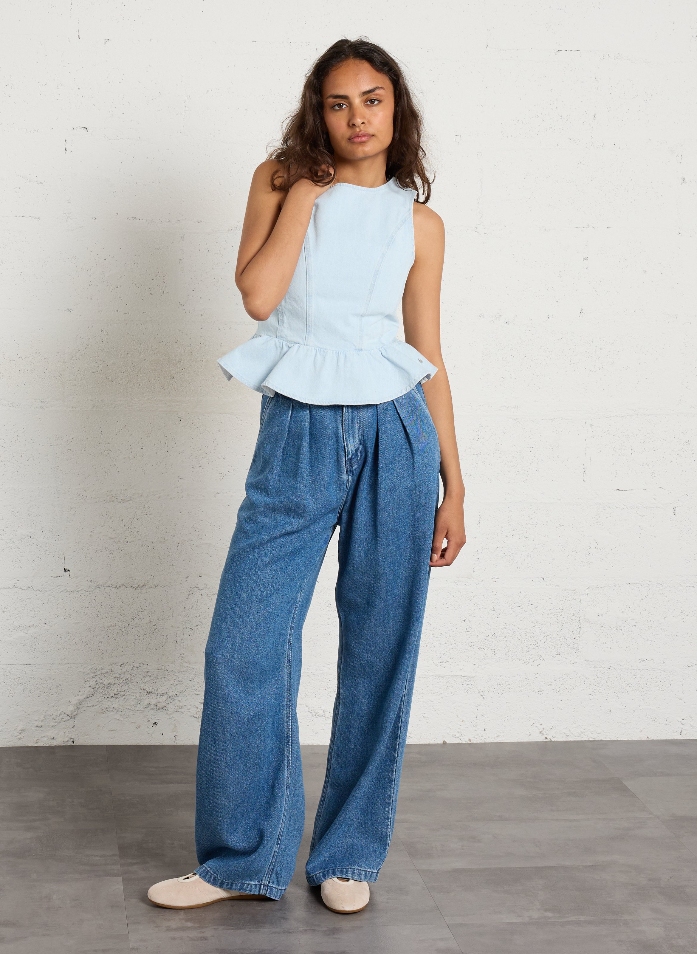 Ballerines en cuir VAGABOND Blanc