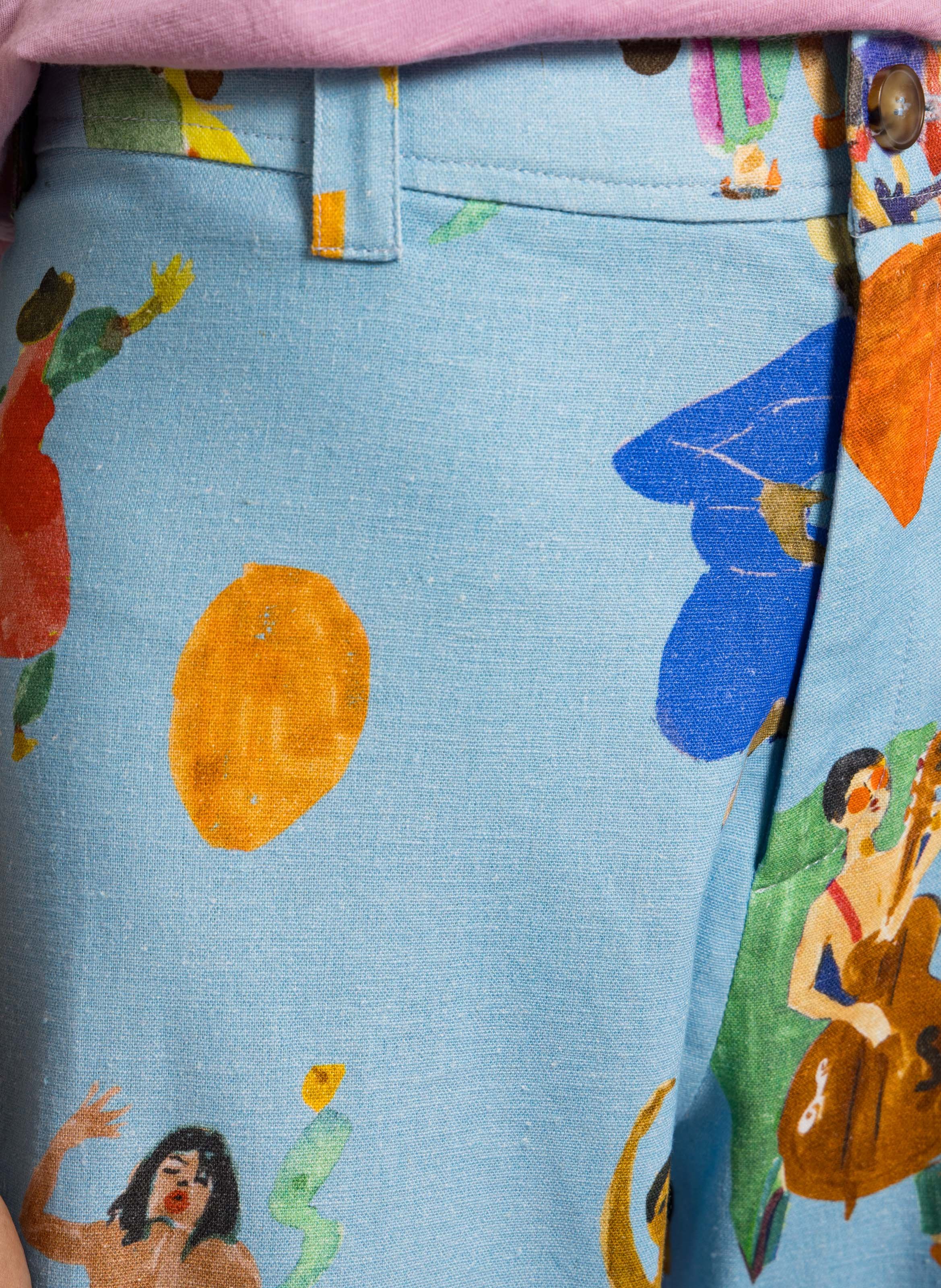 Norton printed straight trousers G.KERO Blue