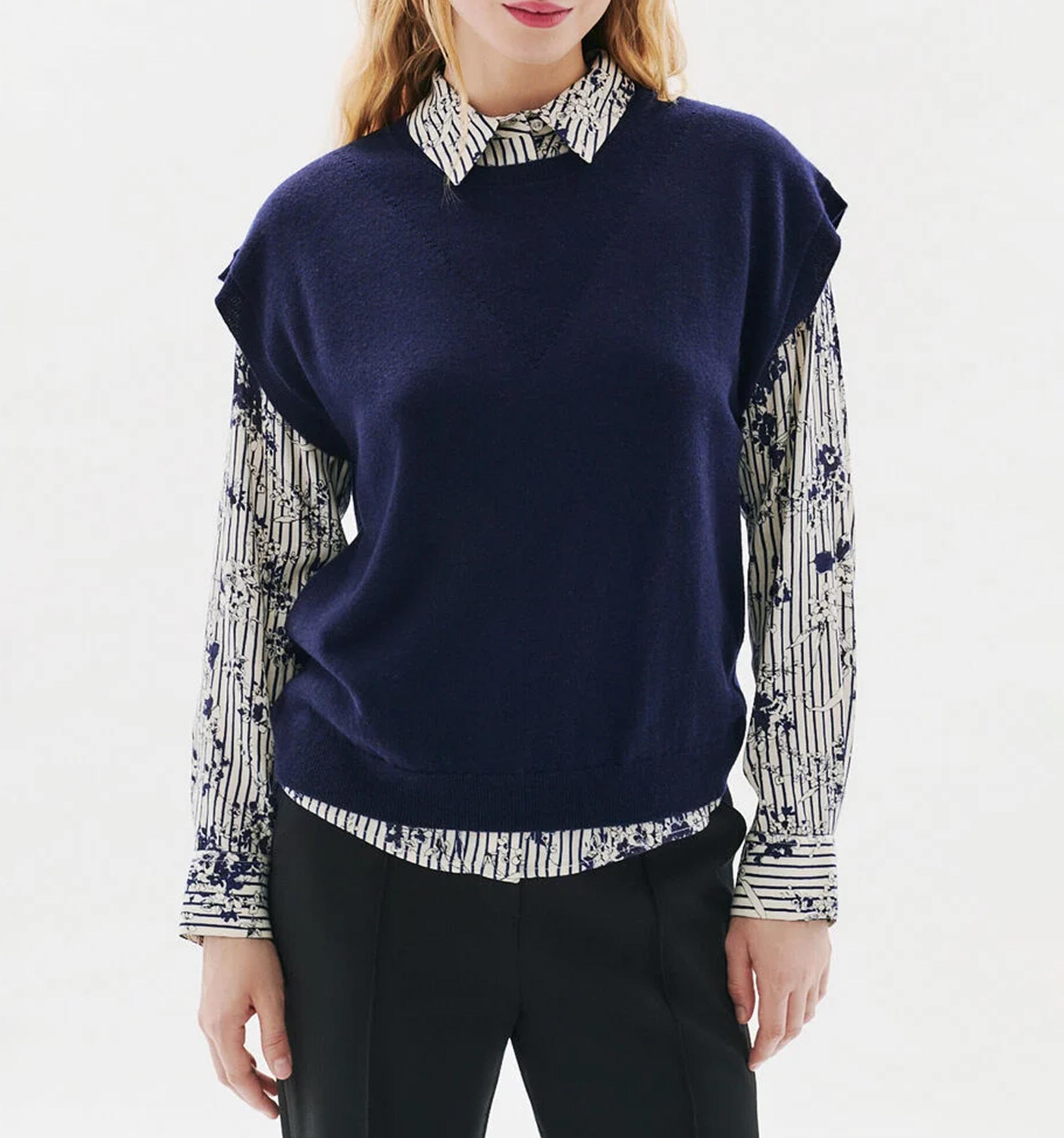 Round-neck wool sweater CAROLL