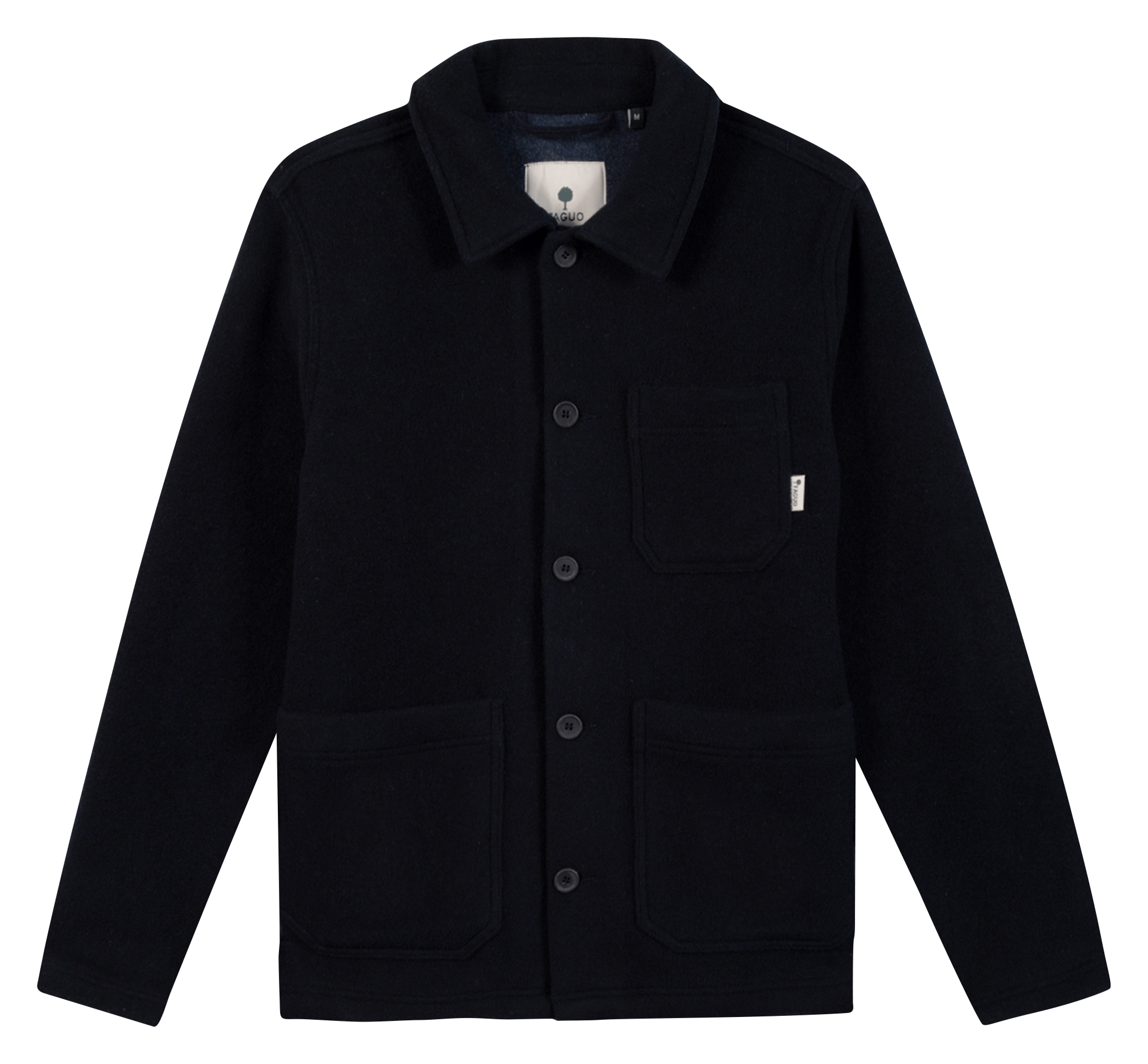 Veste col classique en laine mélangée FAGUO Bleu