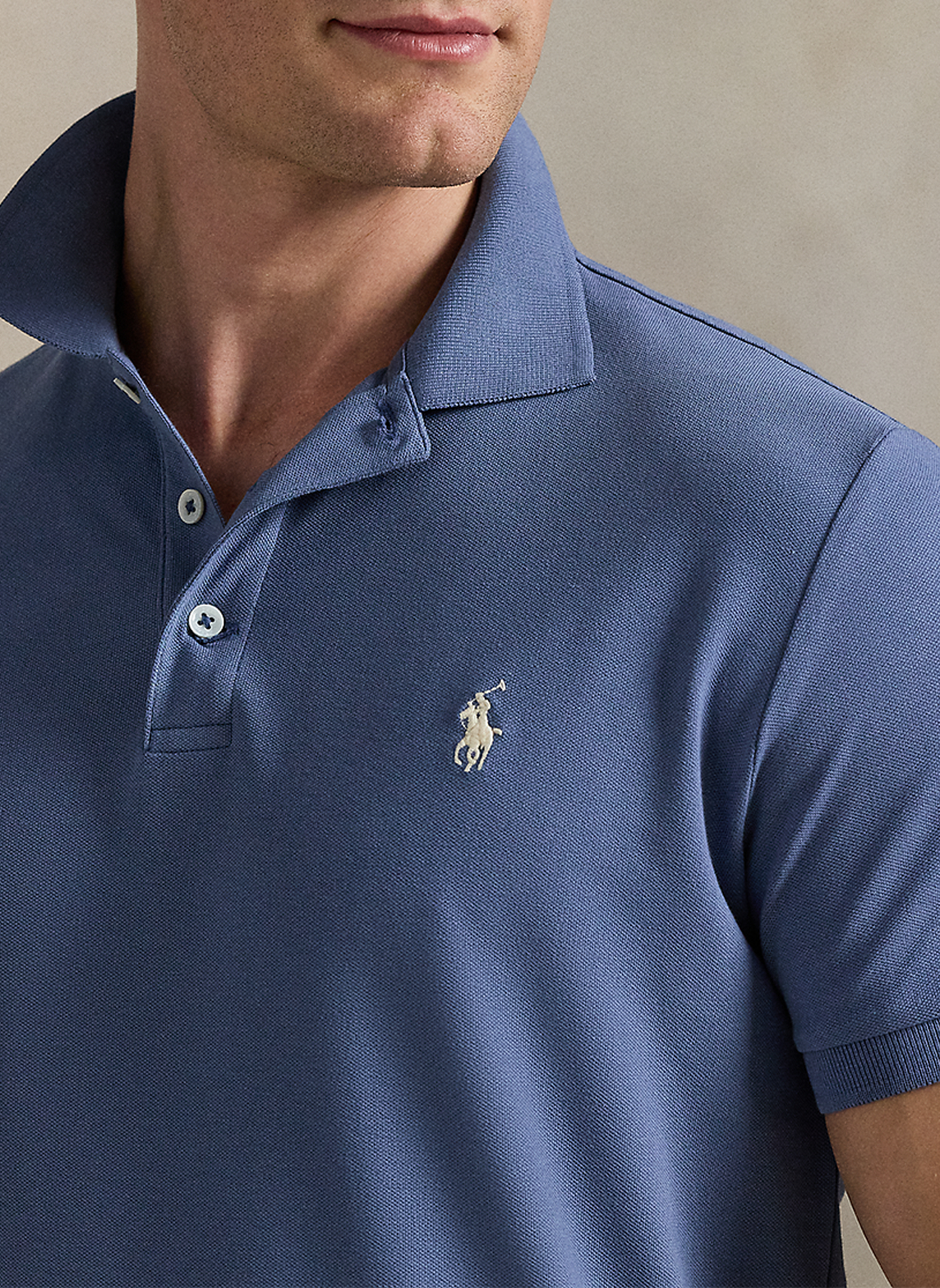 Polo mit kurzen Ärmeln und besticktem Logo POLO RALPH LAUREN Blau