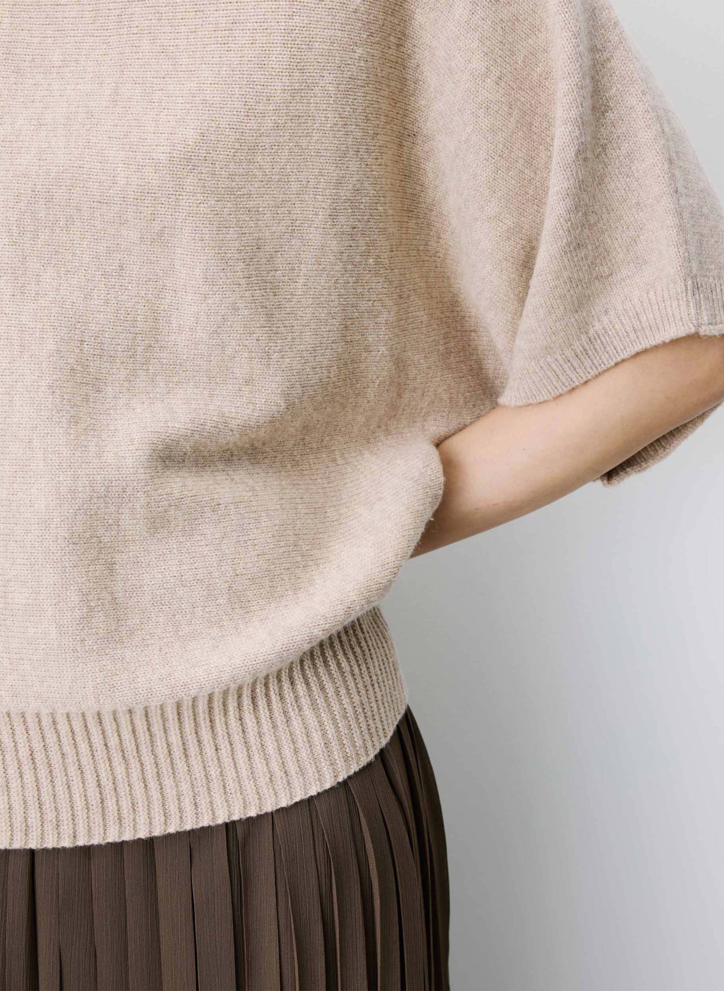 Oversized trui met ronde hals GRACE ET MILA Beige