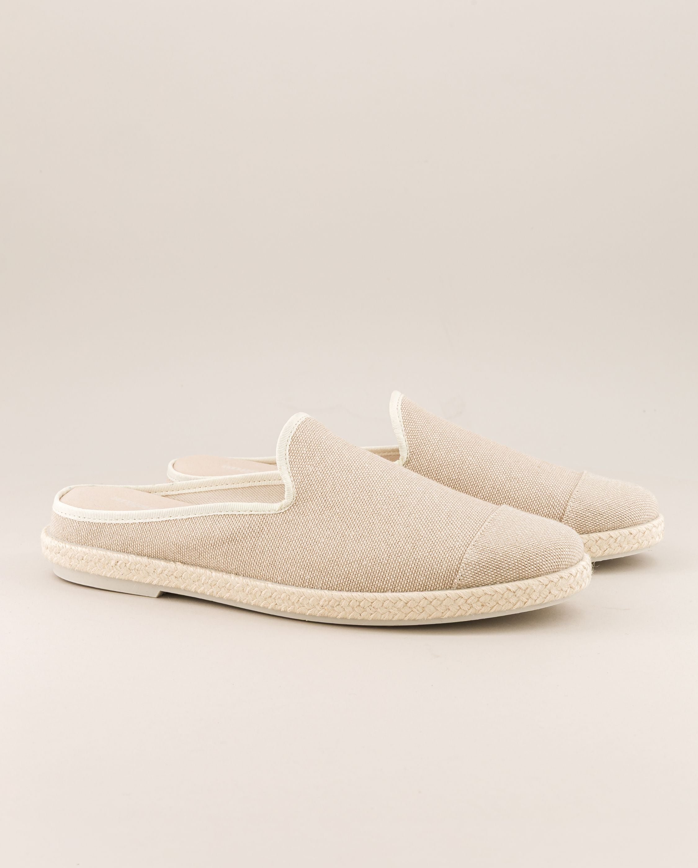 Men's mule, beige ecru cotton ANGARDE Beige