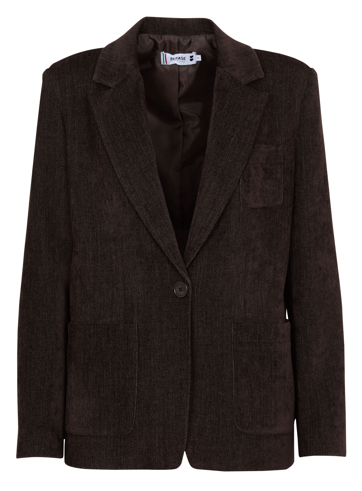 Gerade geschnittener Samt-Blazer PLEASE