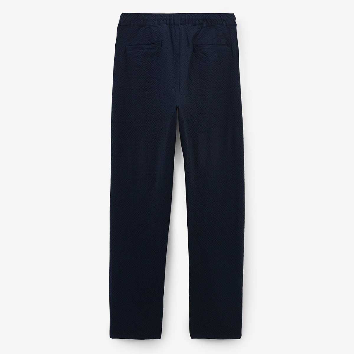 Pantalon en coton seersucker avec taille élastique SERGE BLANCO Bleu