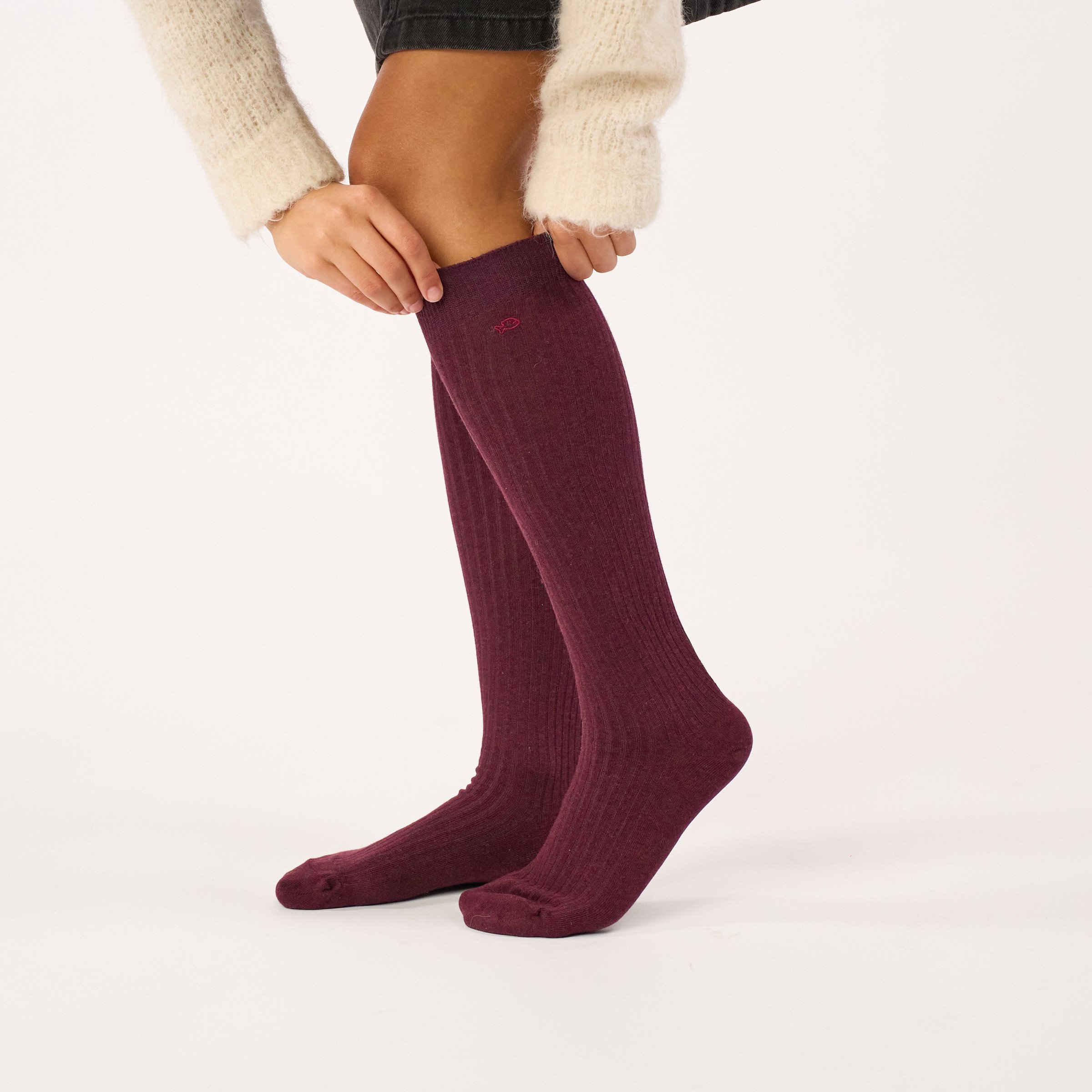 High combed cotton socks BILLYBELT Red