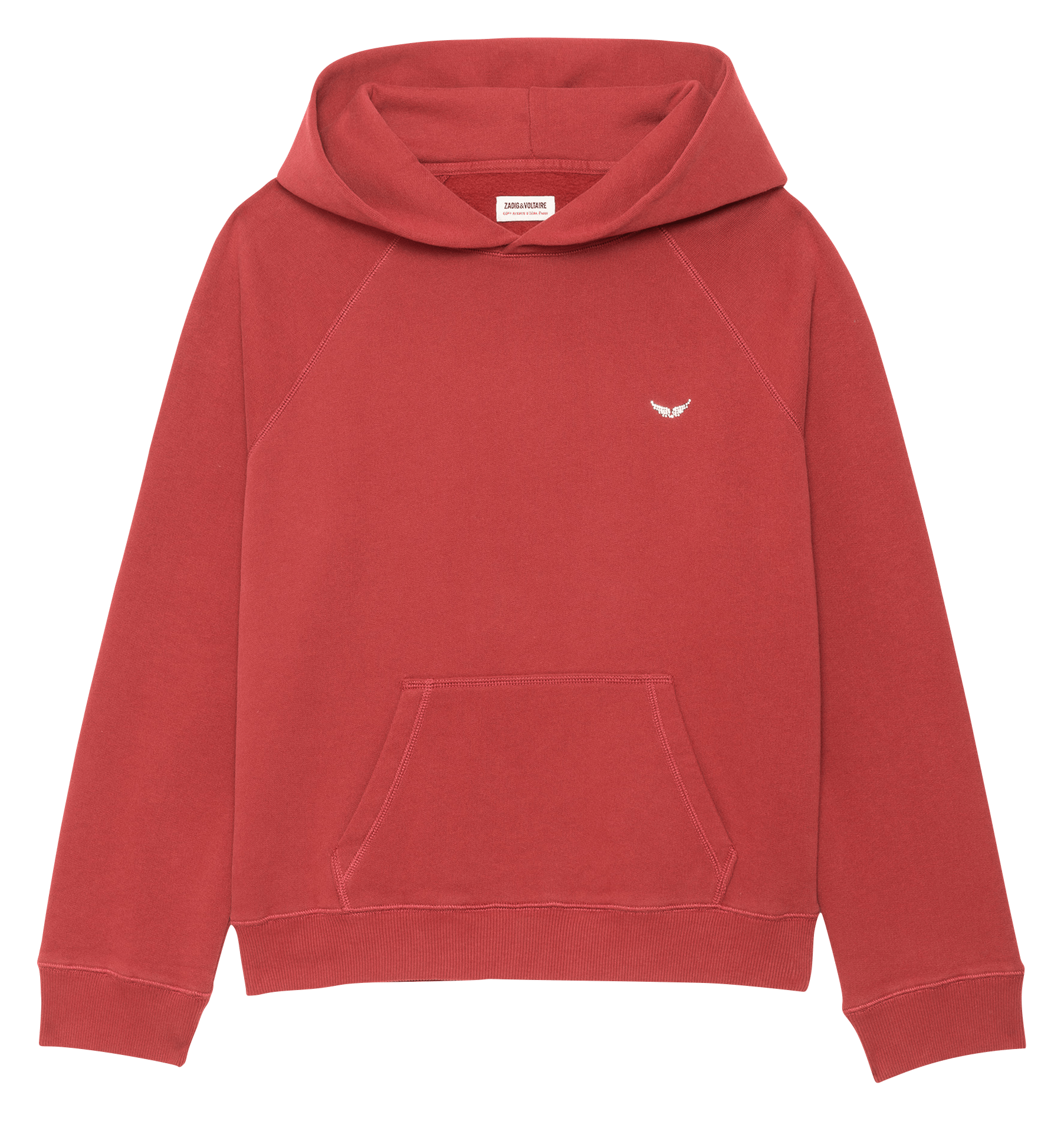 Sweat droit sérigraphié en coton mélangé ZADIG&VOLTAIRE Rouge