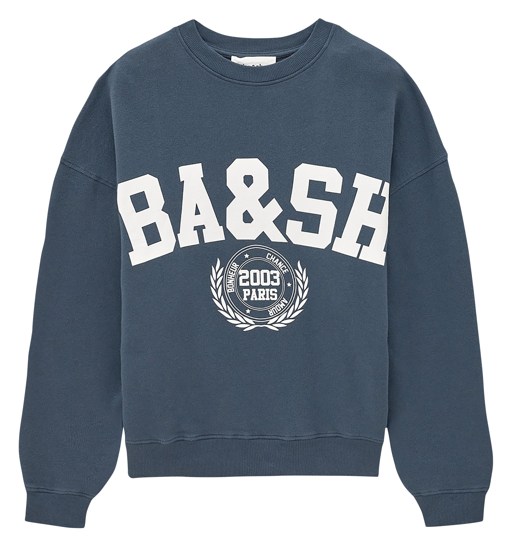 Sweat à logo imprimé en coton mélangé BA&SH Bleu