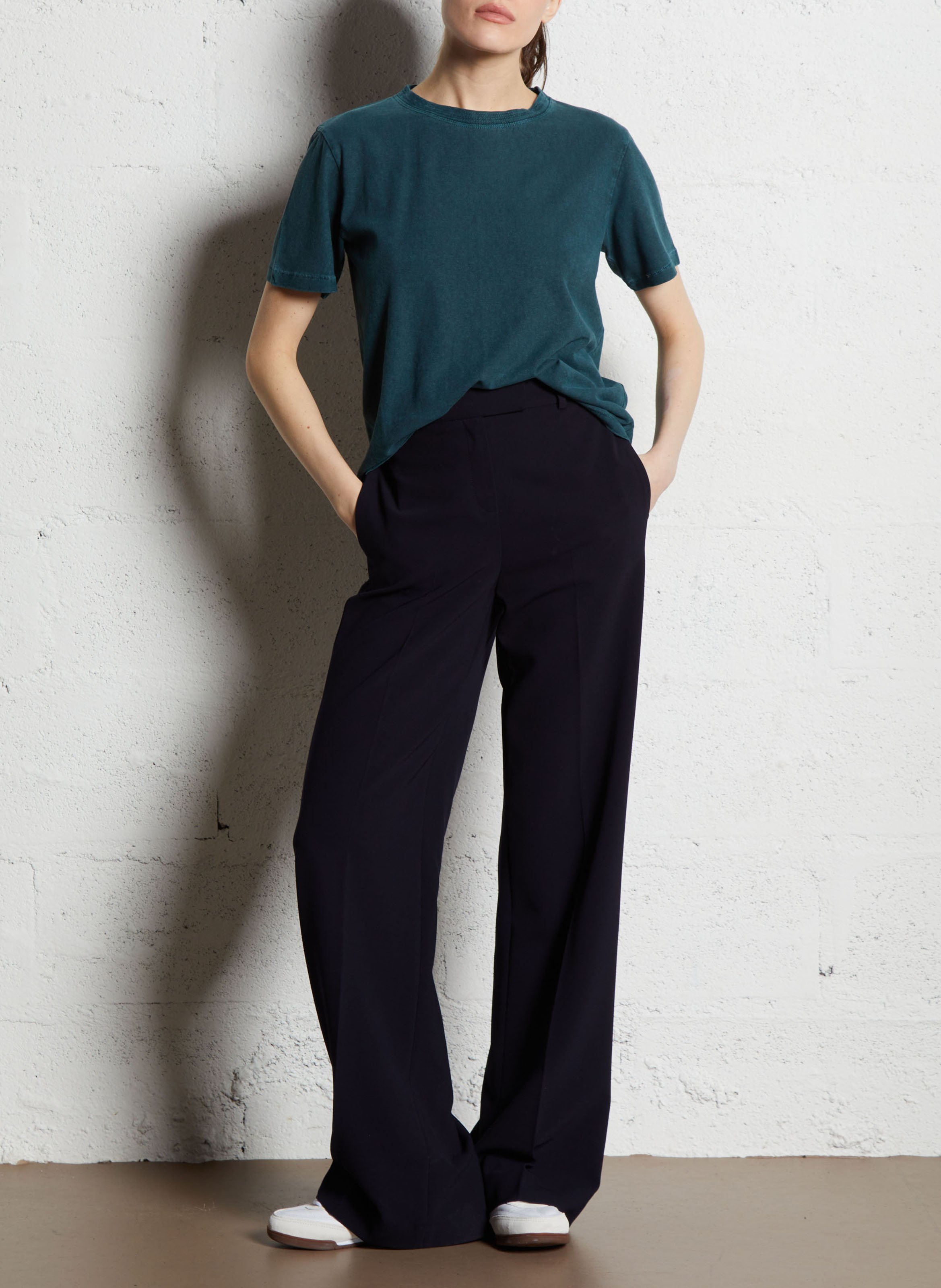Straight pleated pants MAISON 123 Blue