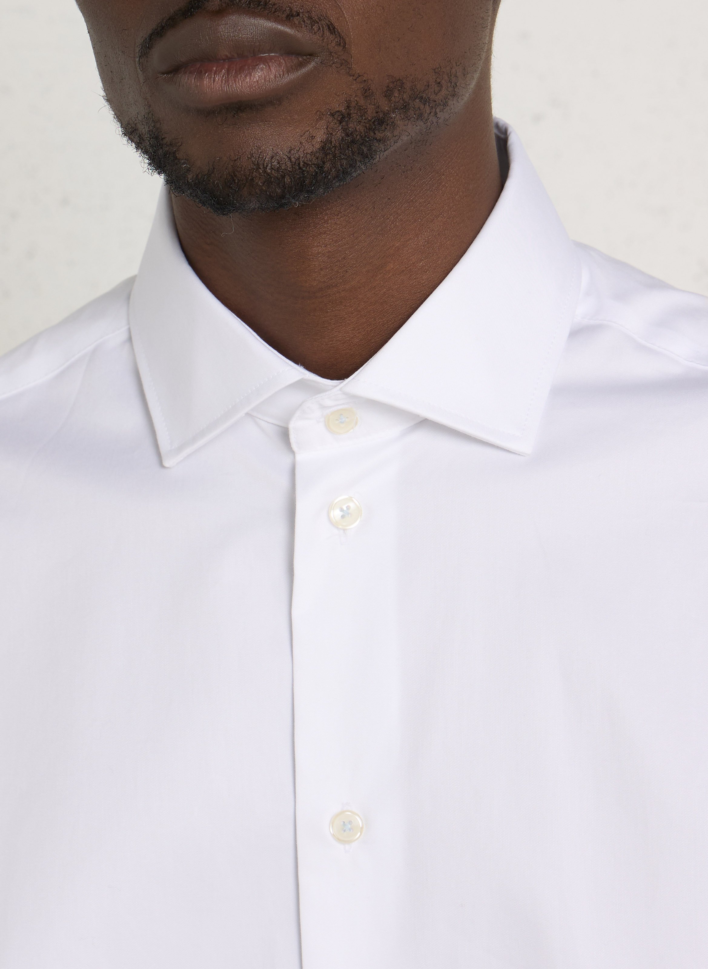 Chemise col classique en coton AU PRINTEMPS PARIS Blanc